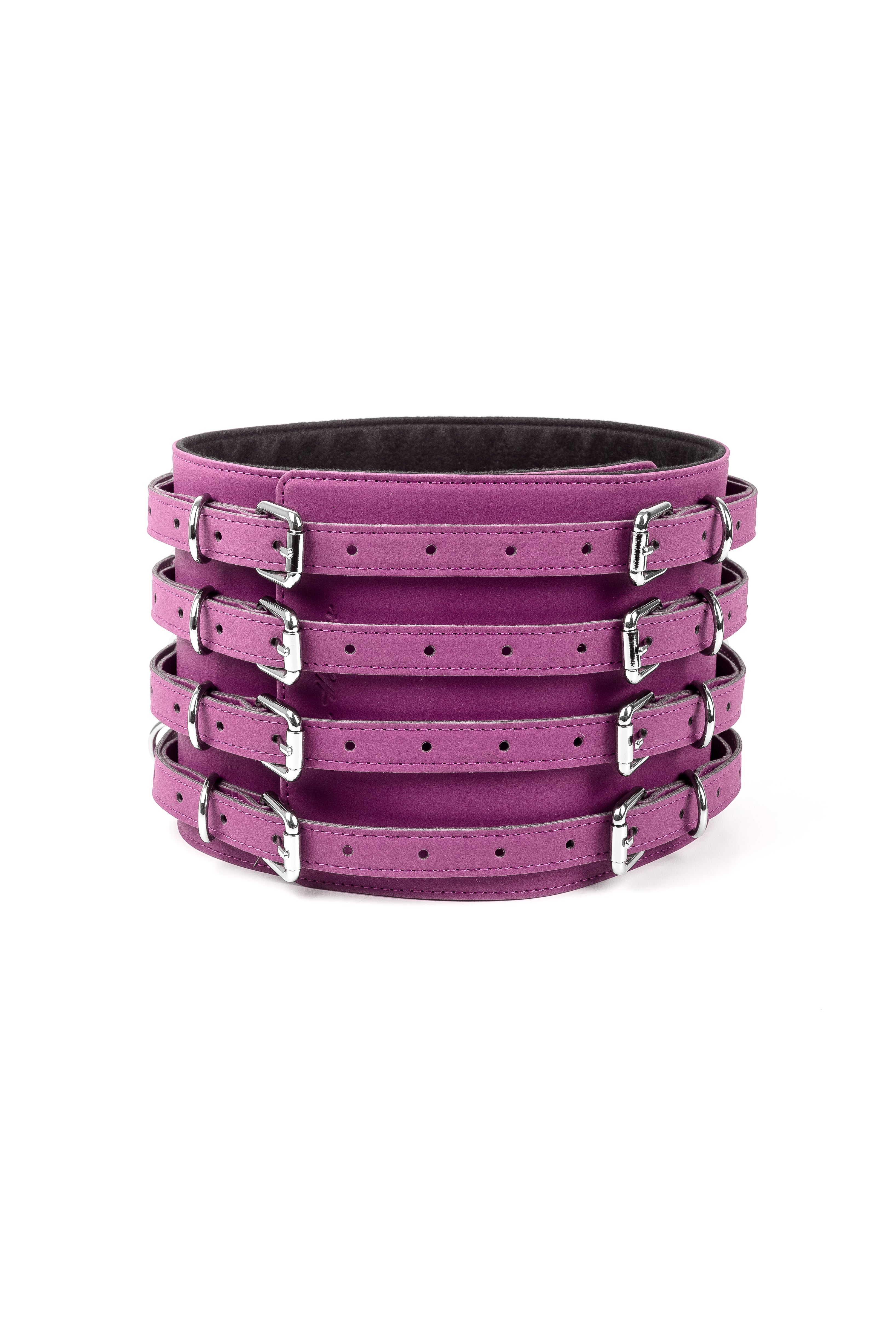 Neoprene Vegan Leather Belt. Pink