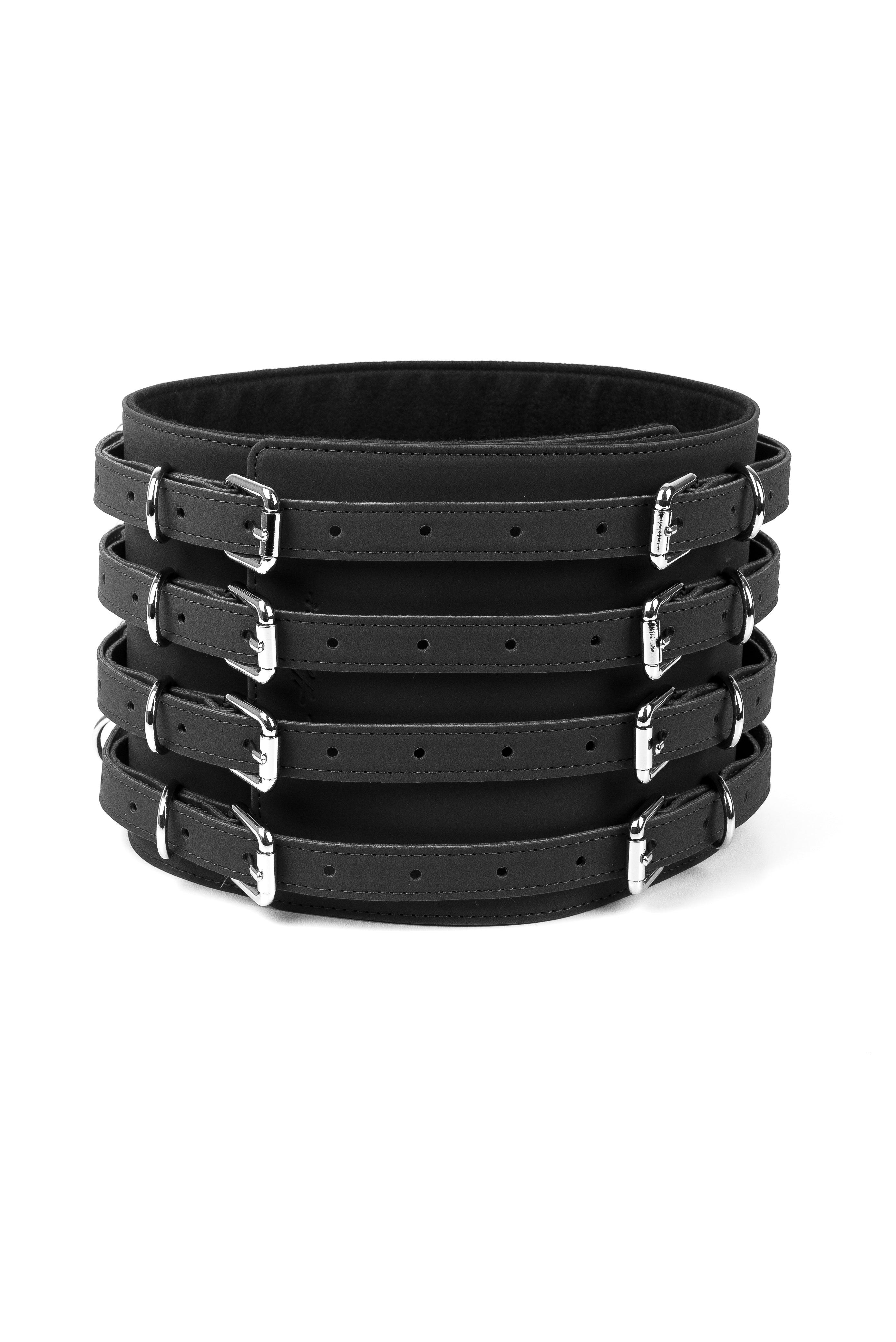 Neoprene Vegan Leather Belt. Black