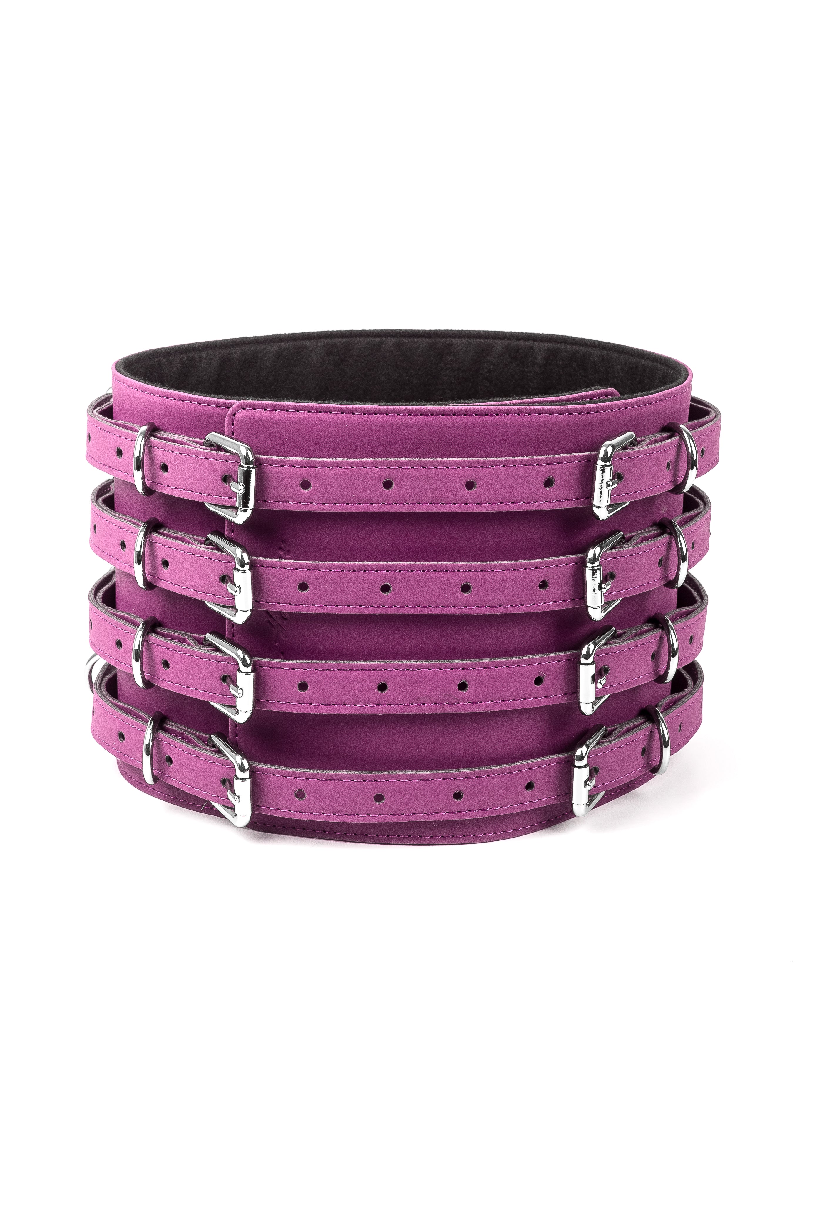 Neoprene Vegan Leather Belt. Pink
