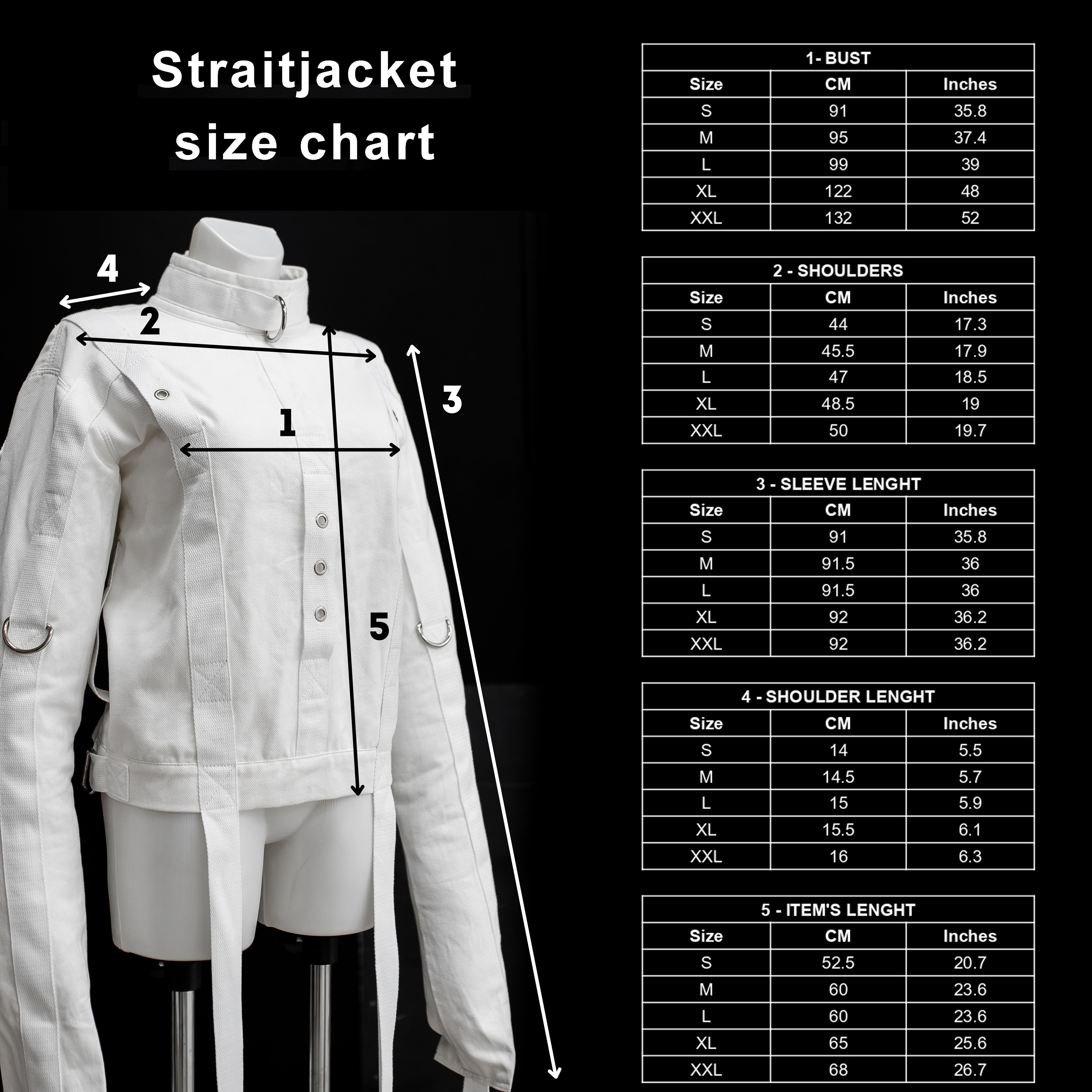 Cotton Straitjacket with Segufix Style Locks & Key. White