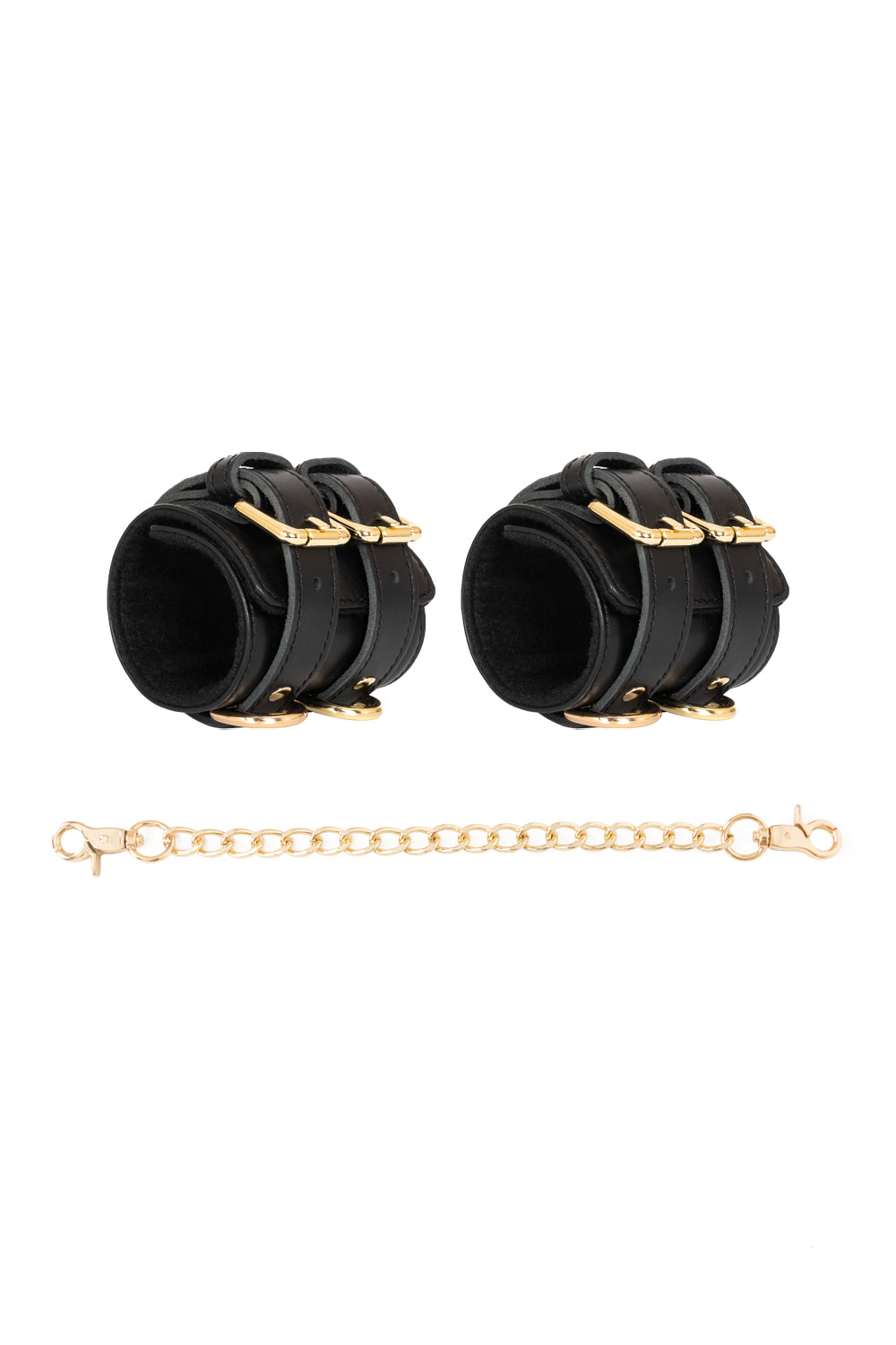 Hand, Ankle cuffs Wide with chain connectors.