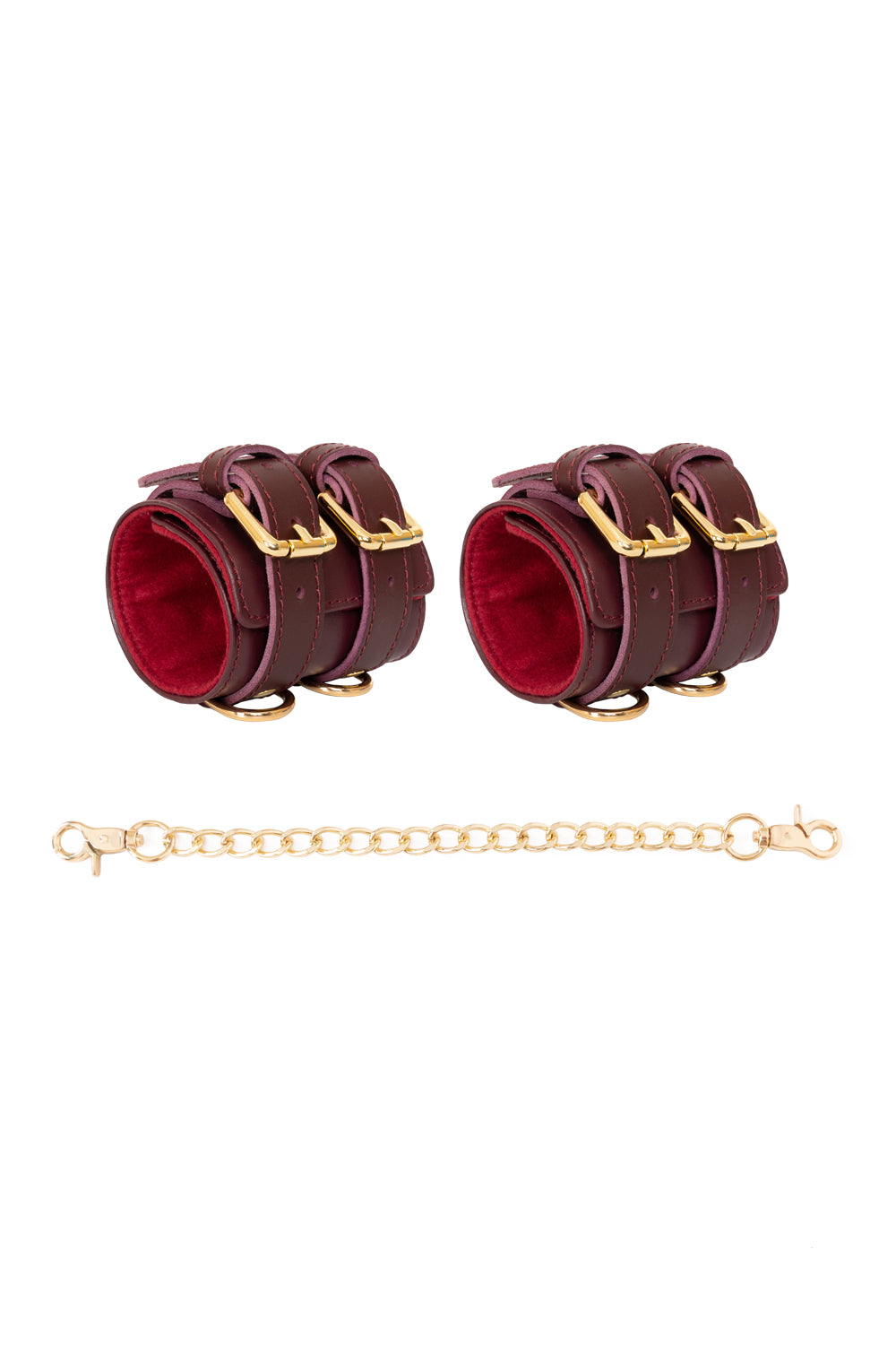 Hand, Ankle cuffs Wide with chain connectors.