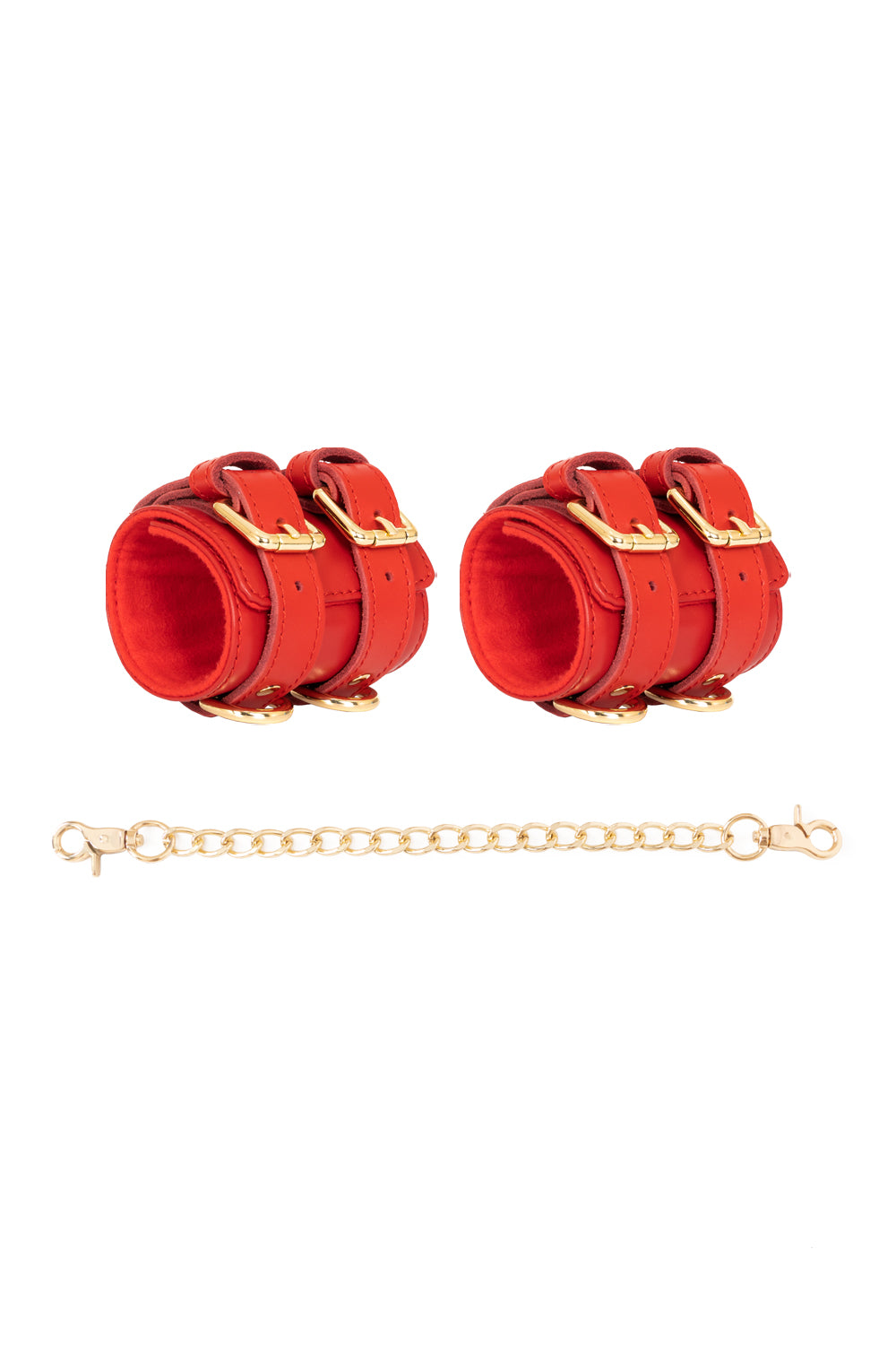 Hand, Ankle cuffs Wide with chain connectors.