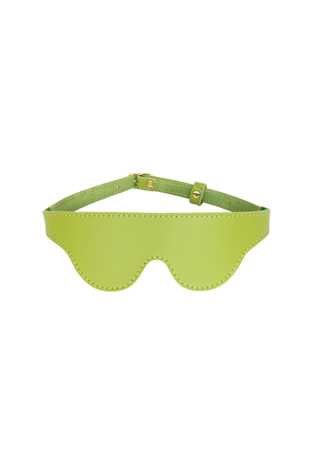 Green Leather BDSM blindfold, BDSM eye mask