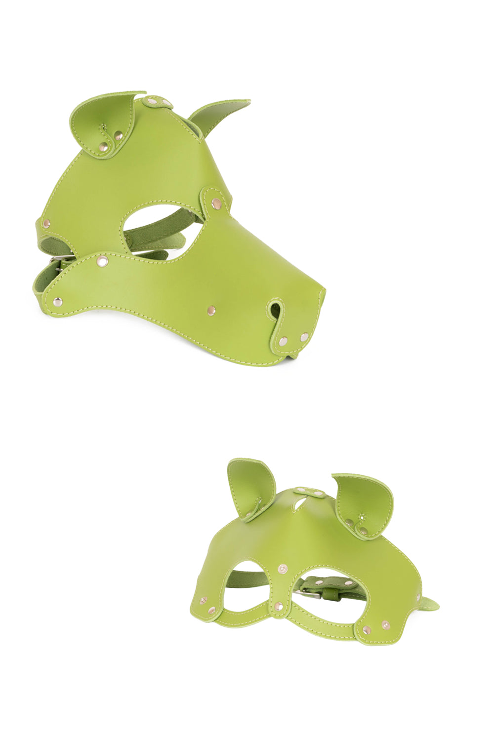 Dog mask with detachable muzzle. Gray