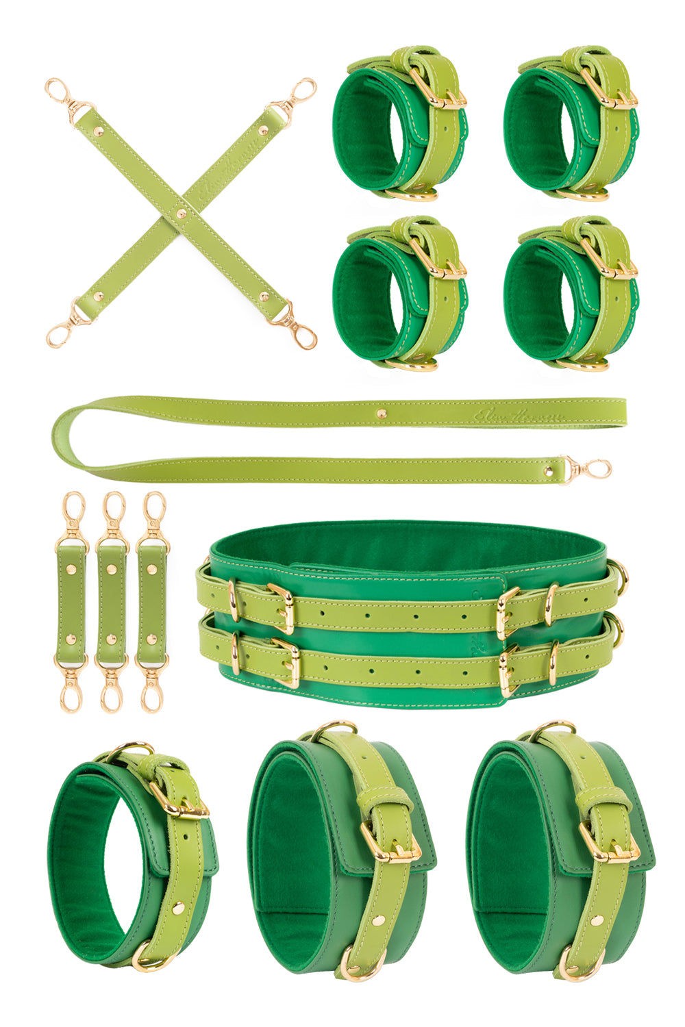 6 in 1 Leather Harness Bondage Set. 10 colors