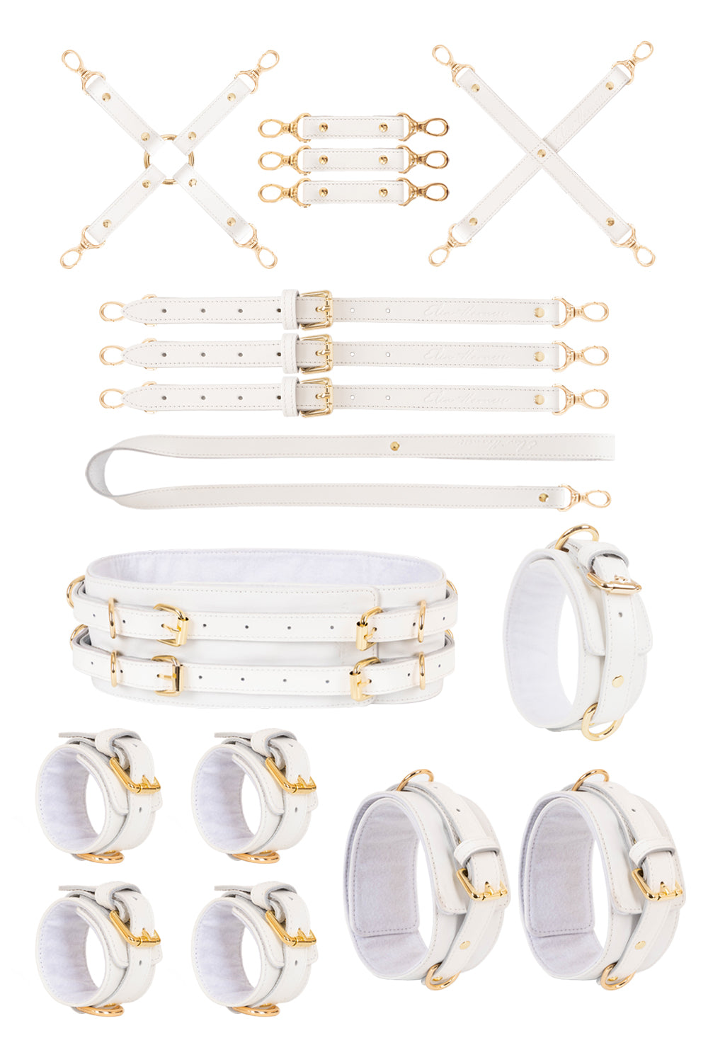 7 in 1 Leather Harness Bondage Set. 10 colors