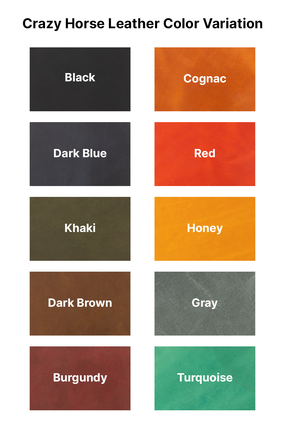 4 in 1 CRAZY HORSE Leather Set. 10 colors