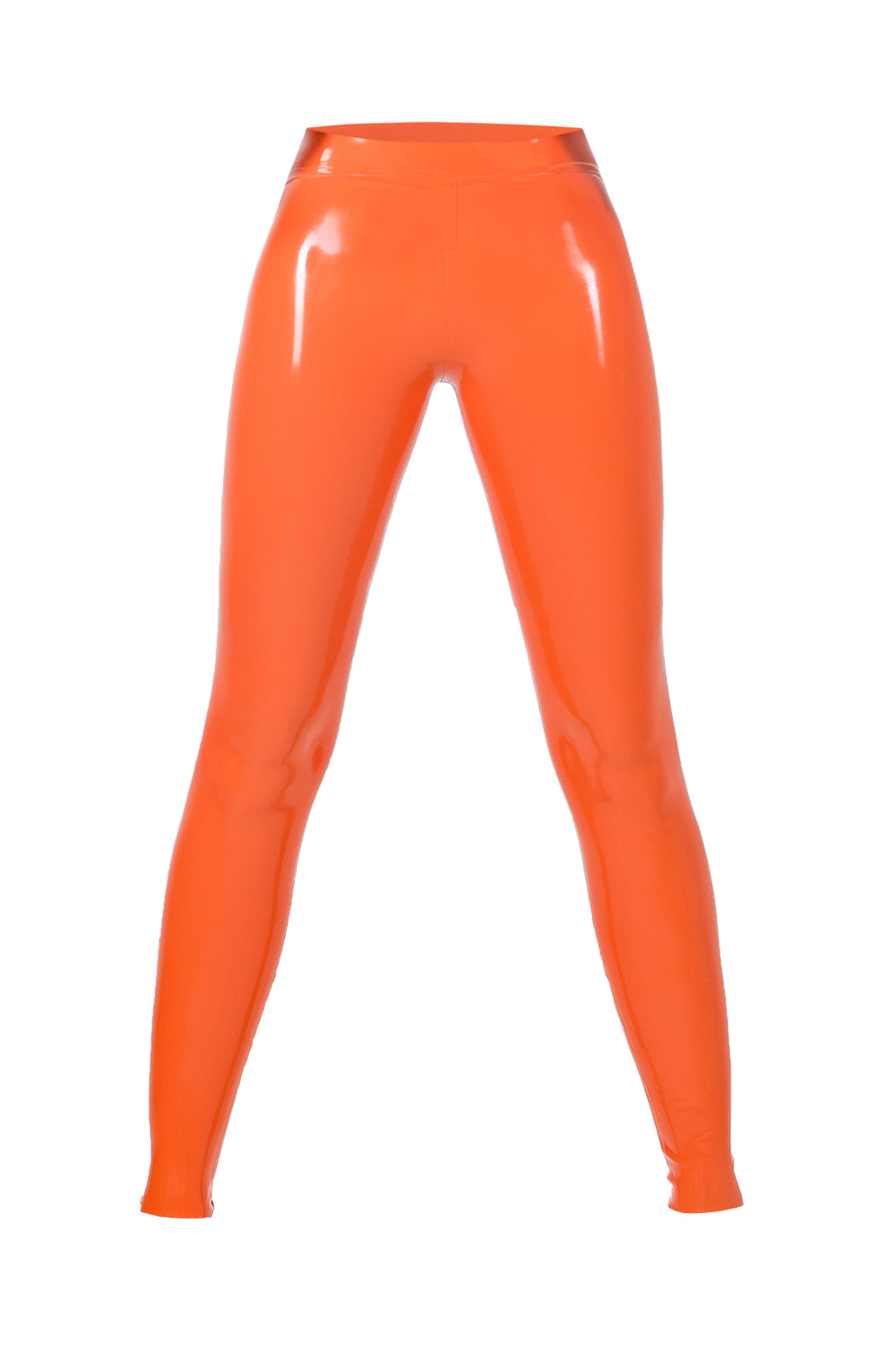 Latex Leggings with Waistband. Khaki