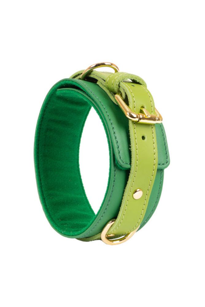 Leather Choker. Green
