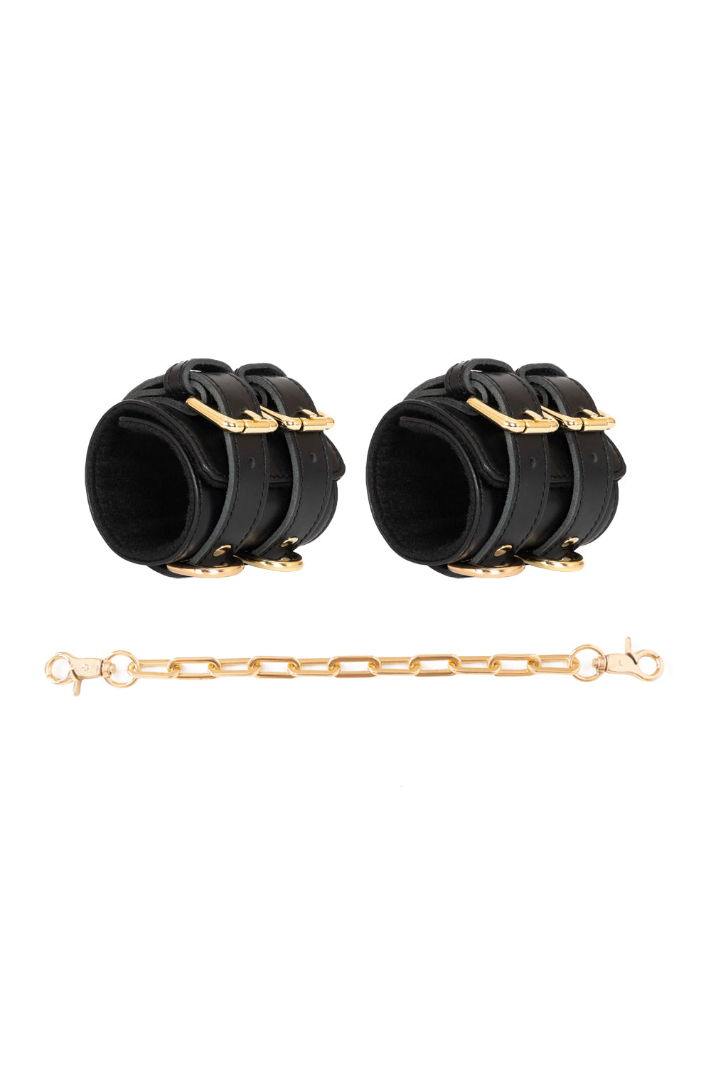 Hand, Ankle cuffs Wide with chain connectors.