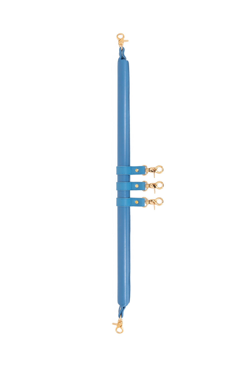 5 point BDSM Leather Spreader Bar with cuff hooks