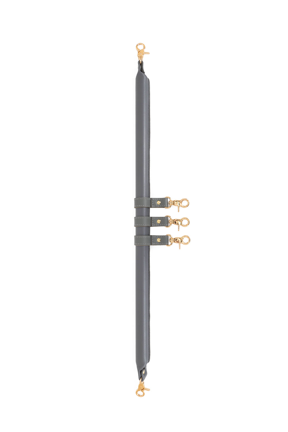 5 point BDSM Leather Spreader Bar with cuff hooks