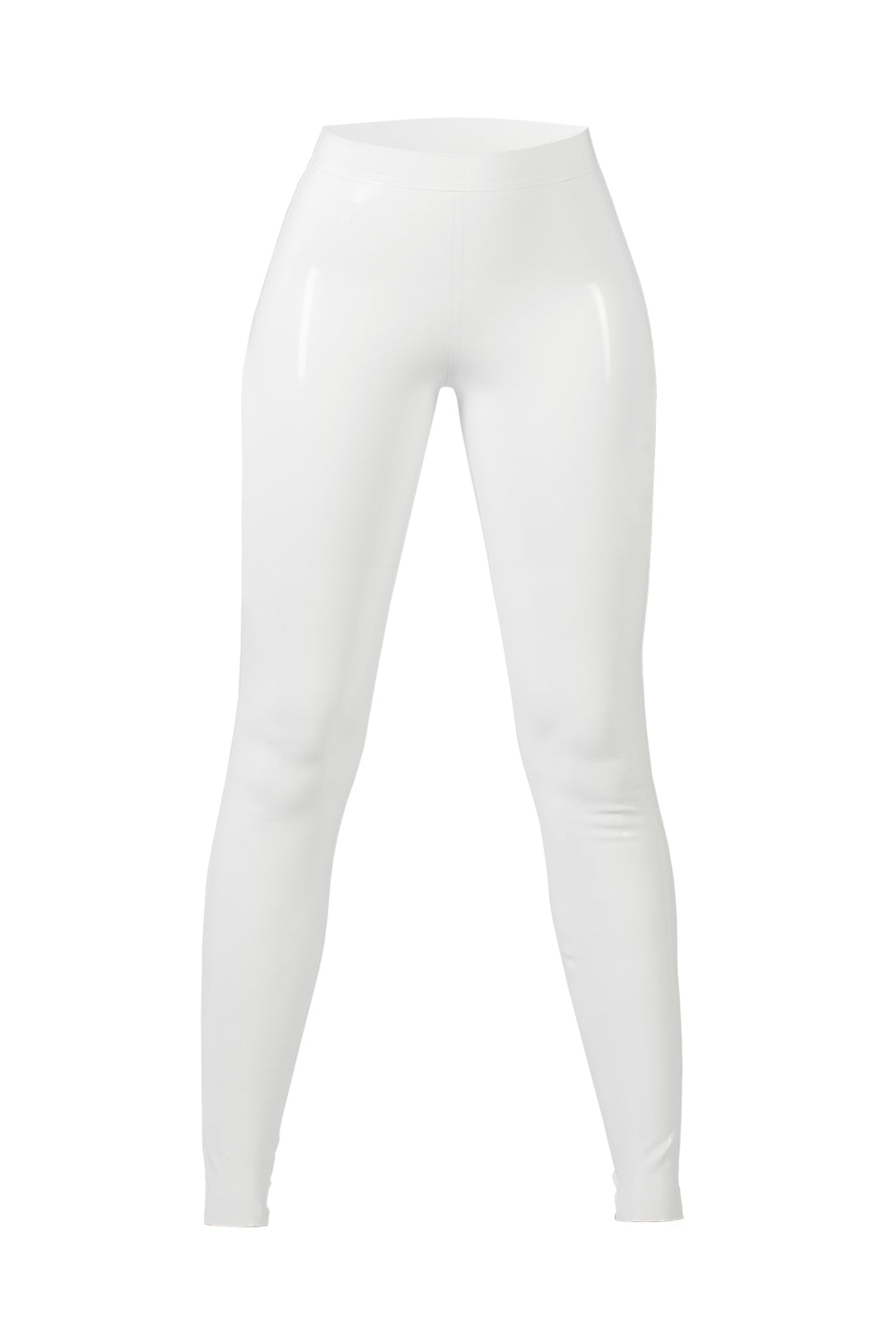 Latex Leggings with Waistband. Khaki