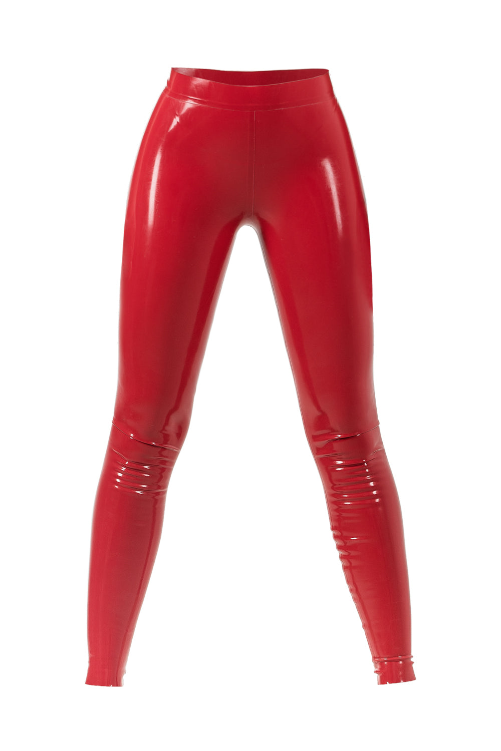 Latex Leggings with Waistband. Milk