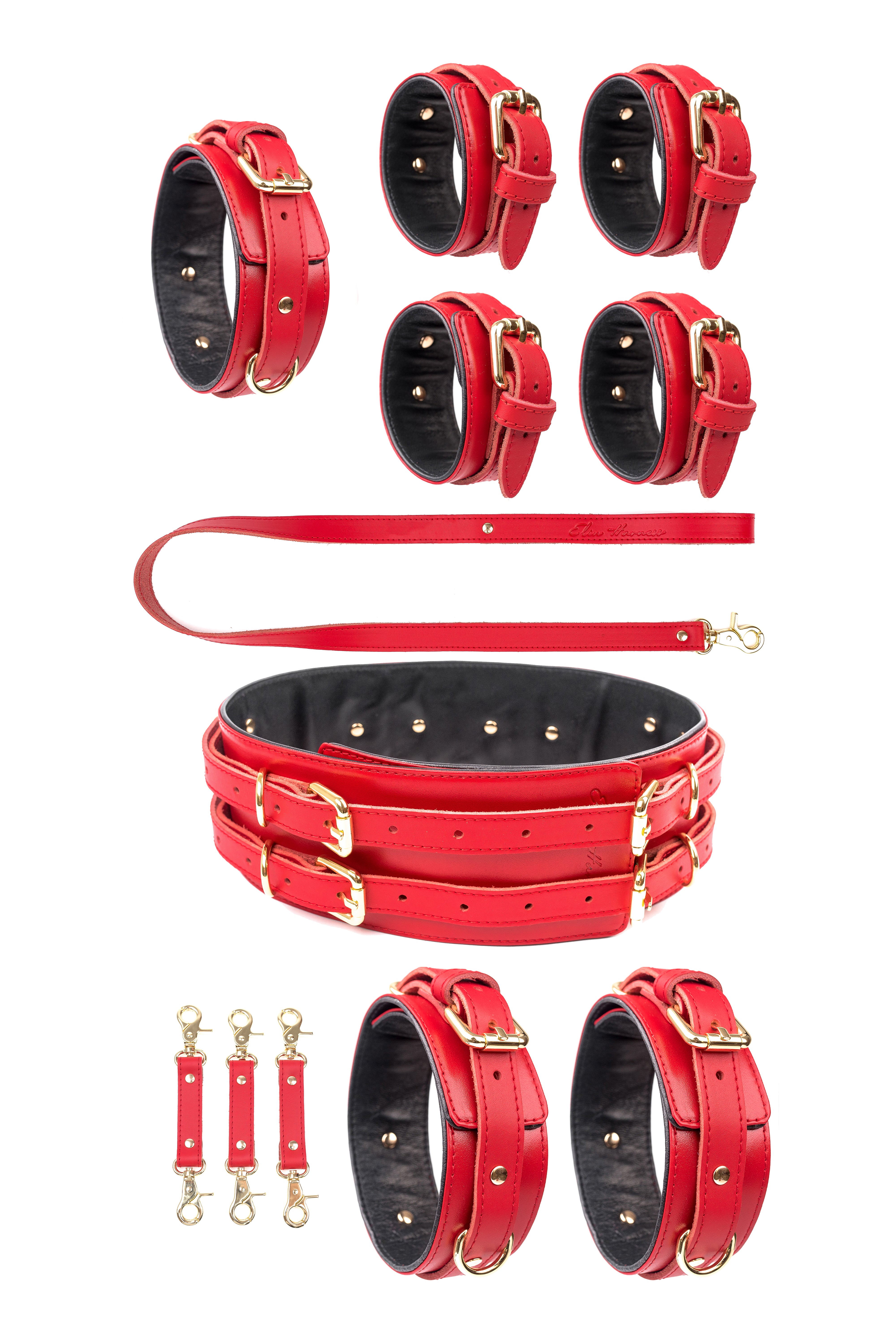 5 in 1 Leather Harness Bondage Set. 10 colors