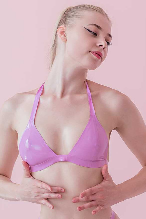 Latex Bra. Pink