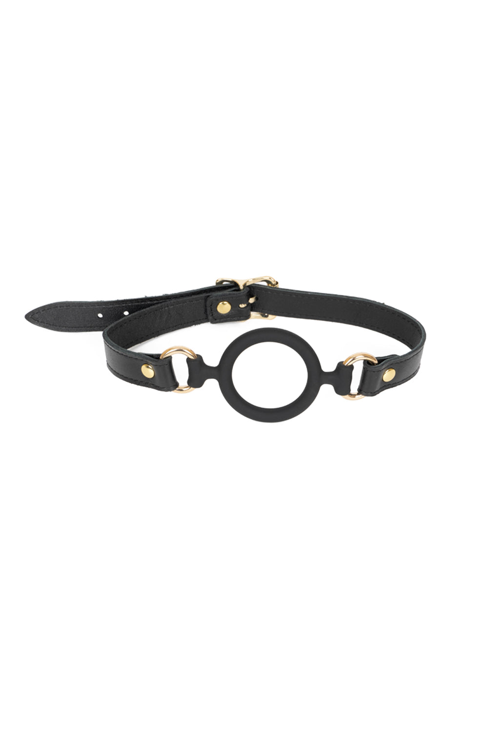 Soft Silicone Mouth Ring Gag. Black