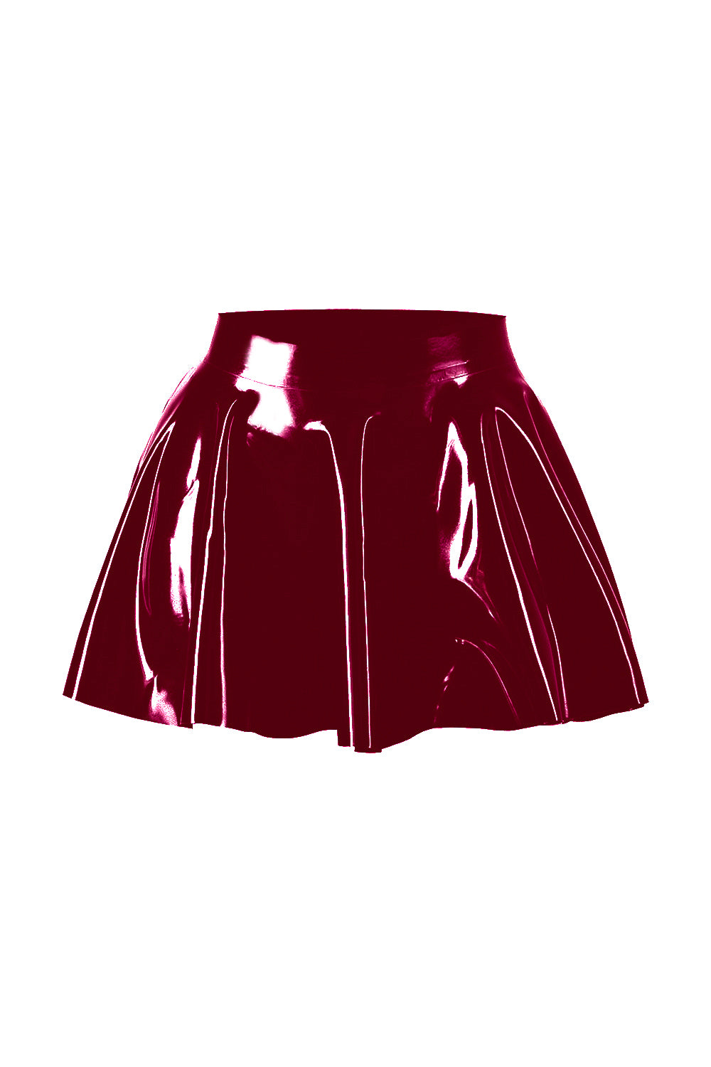 Latex Skater Skirt. Cherry