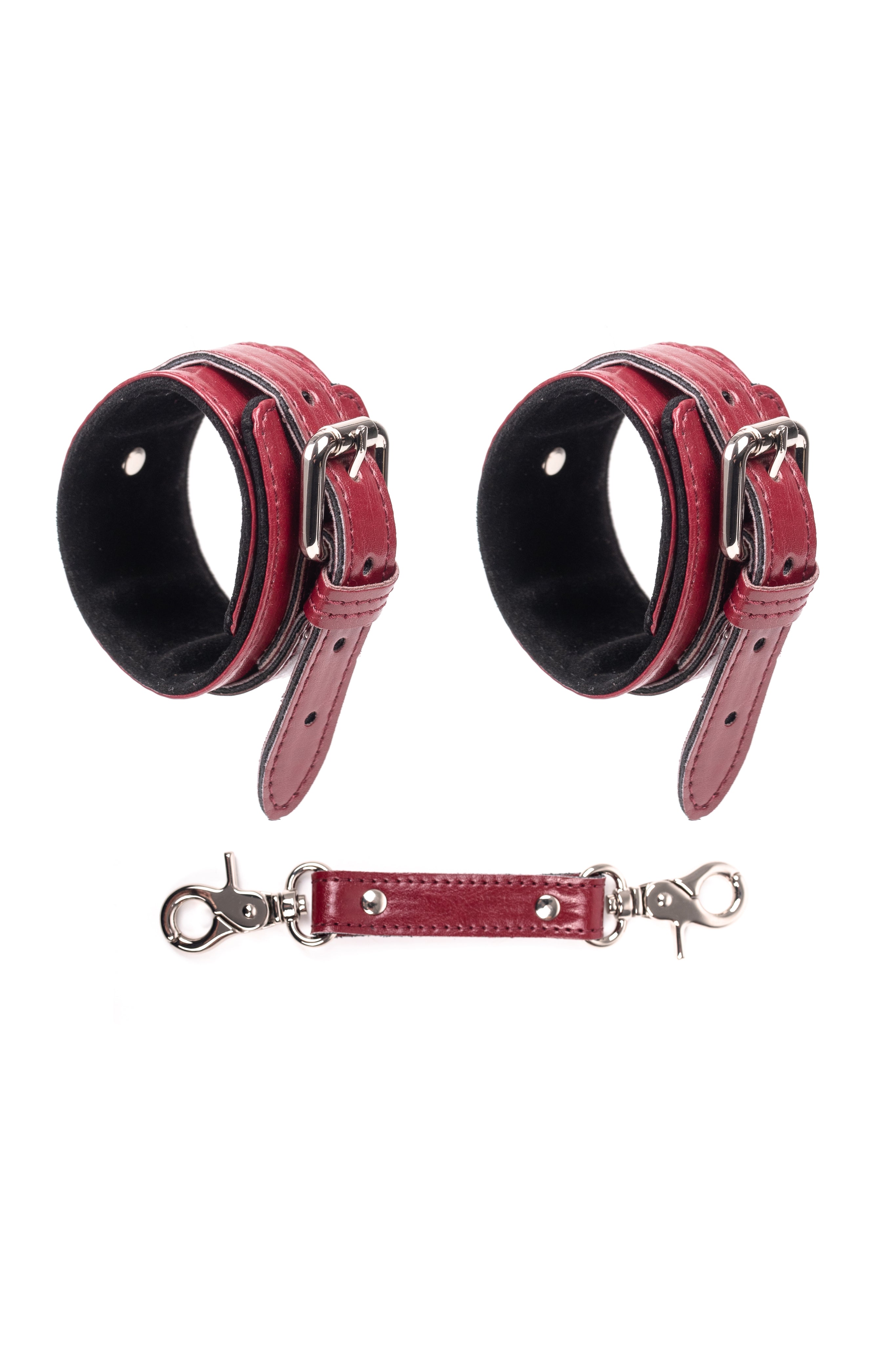 Faux Leather Wrist Cuffs. Pink