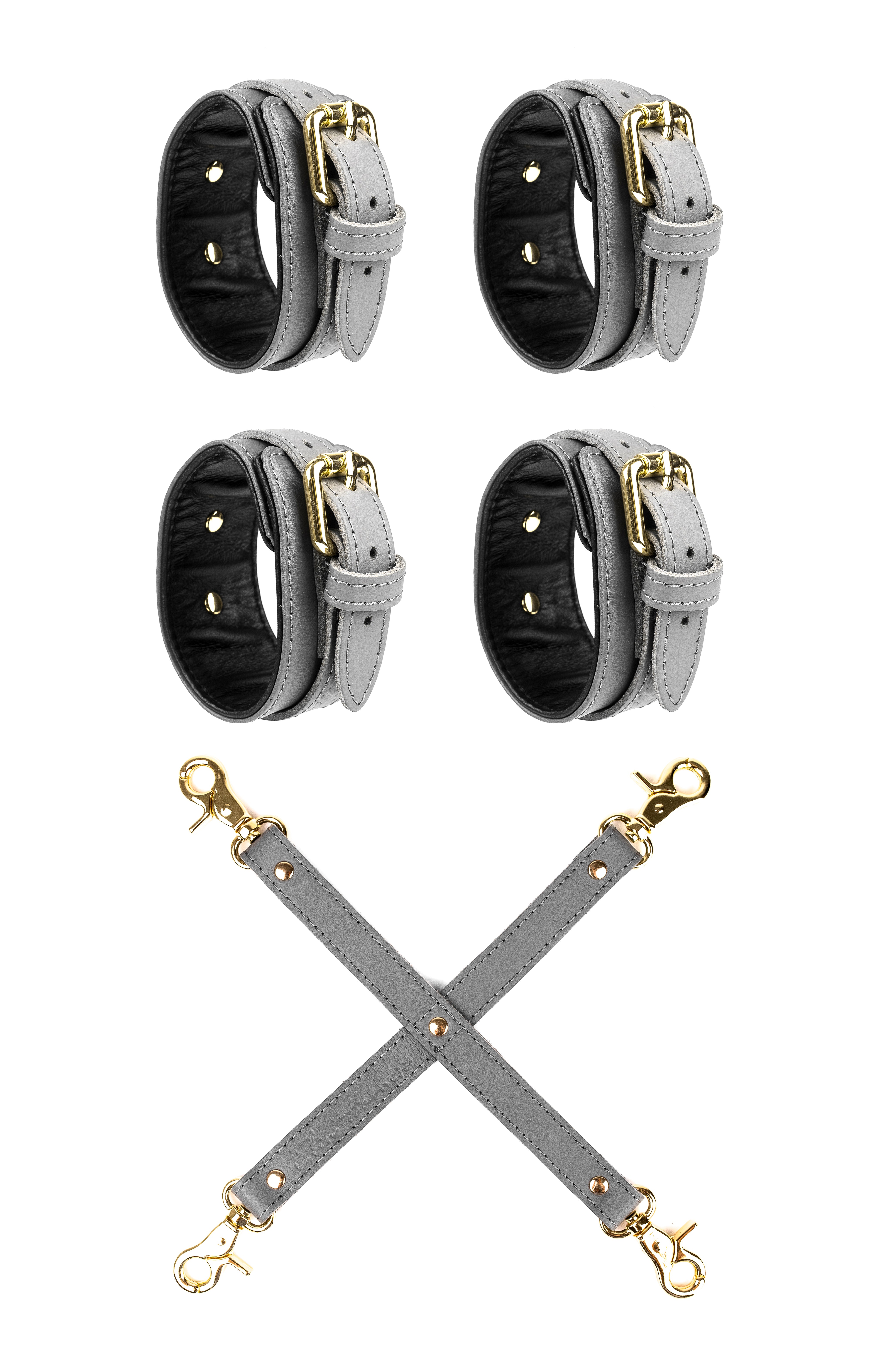 Cuffs set with 4-way strap connector