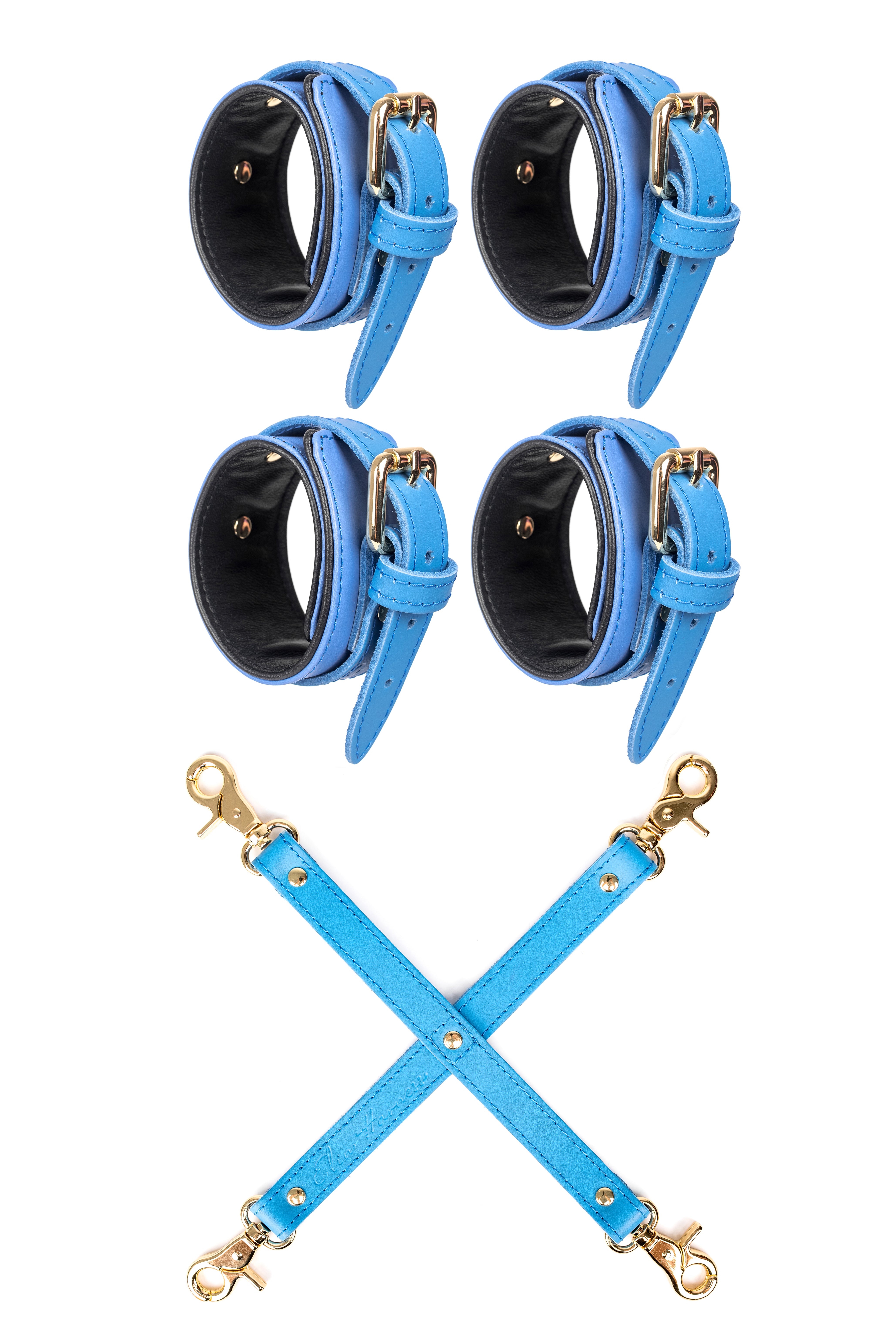 Cuffs set with 4-way strap connector