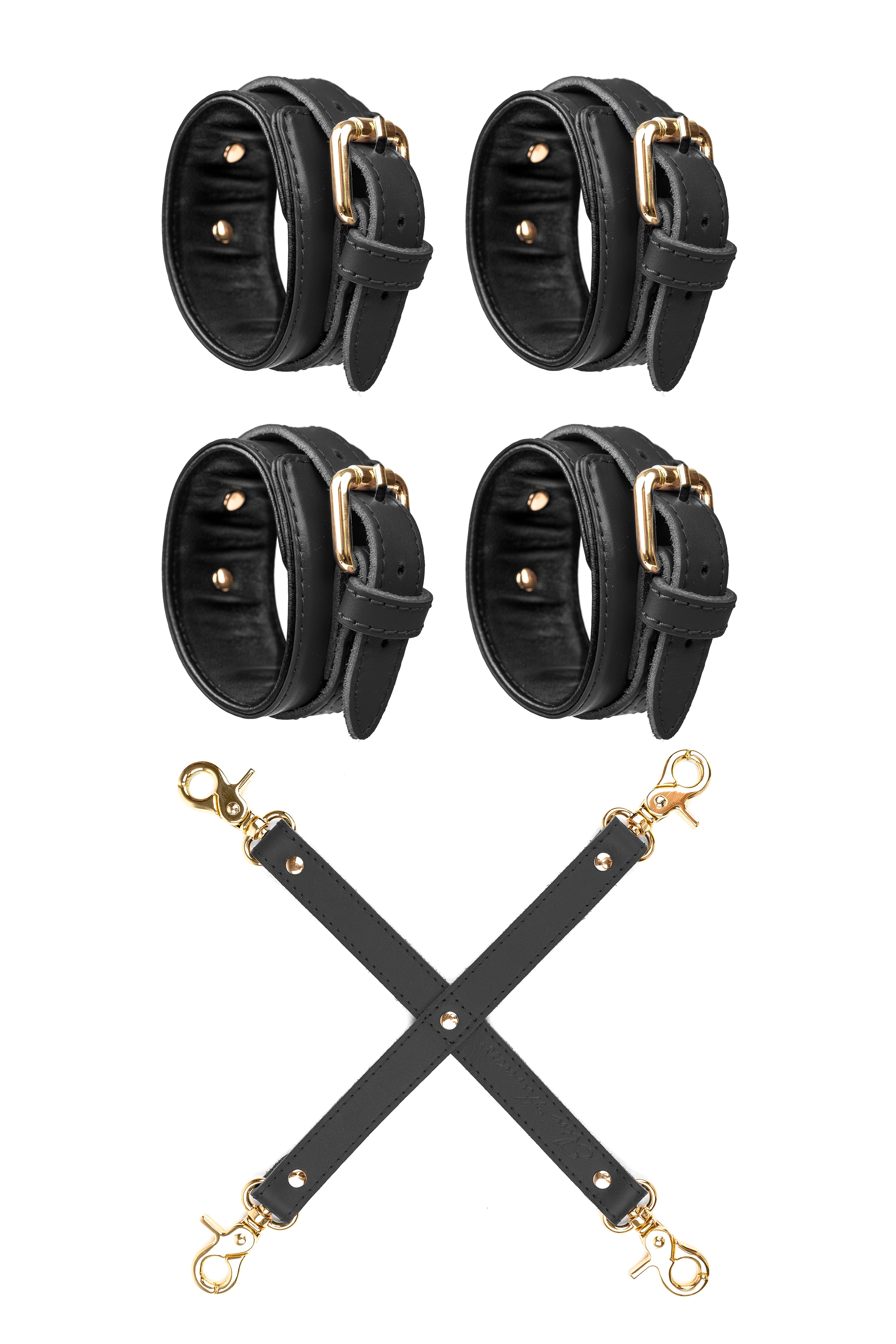 Cuffs set with 4-way strap connector