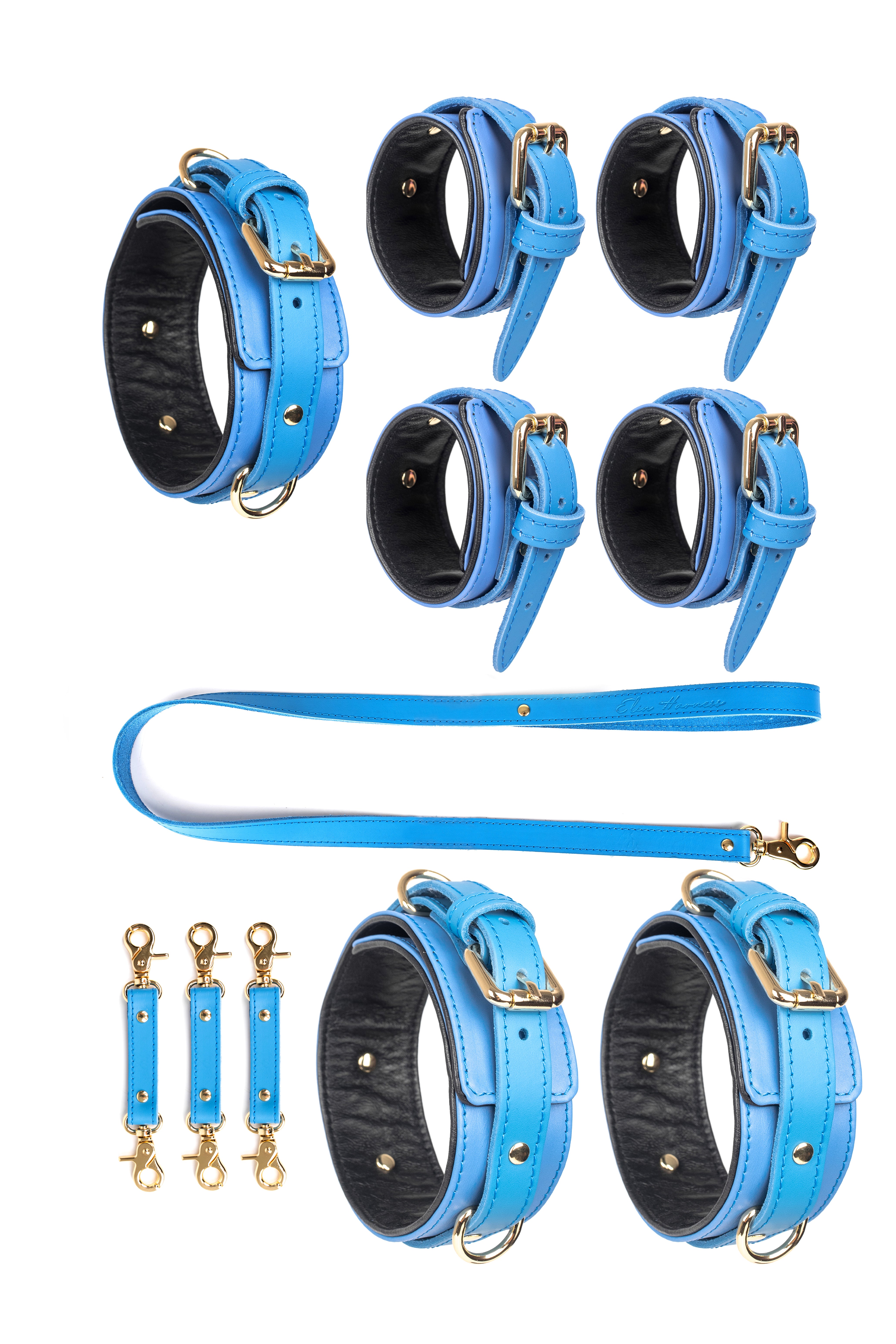 4 in 1 Leather Harness Bondage Set. 10 colors