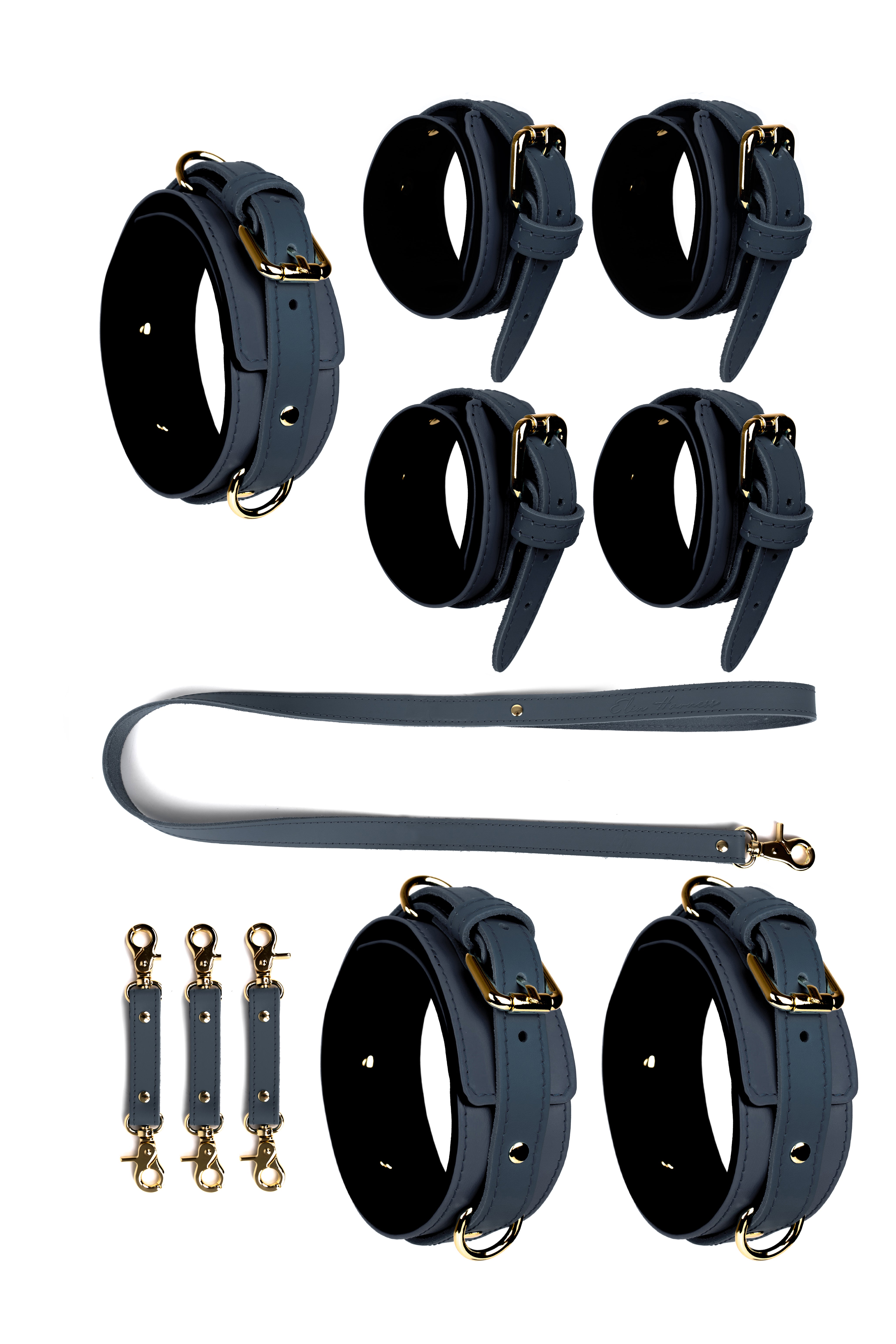 4 in 1 Leather Harness Bondage Set. 10 colors