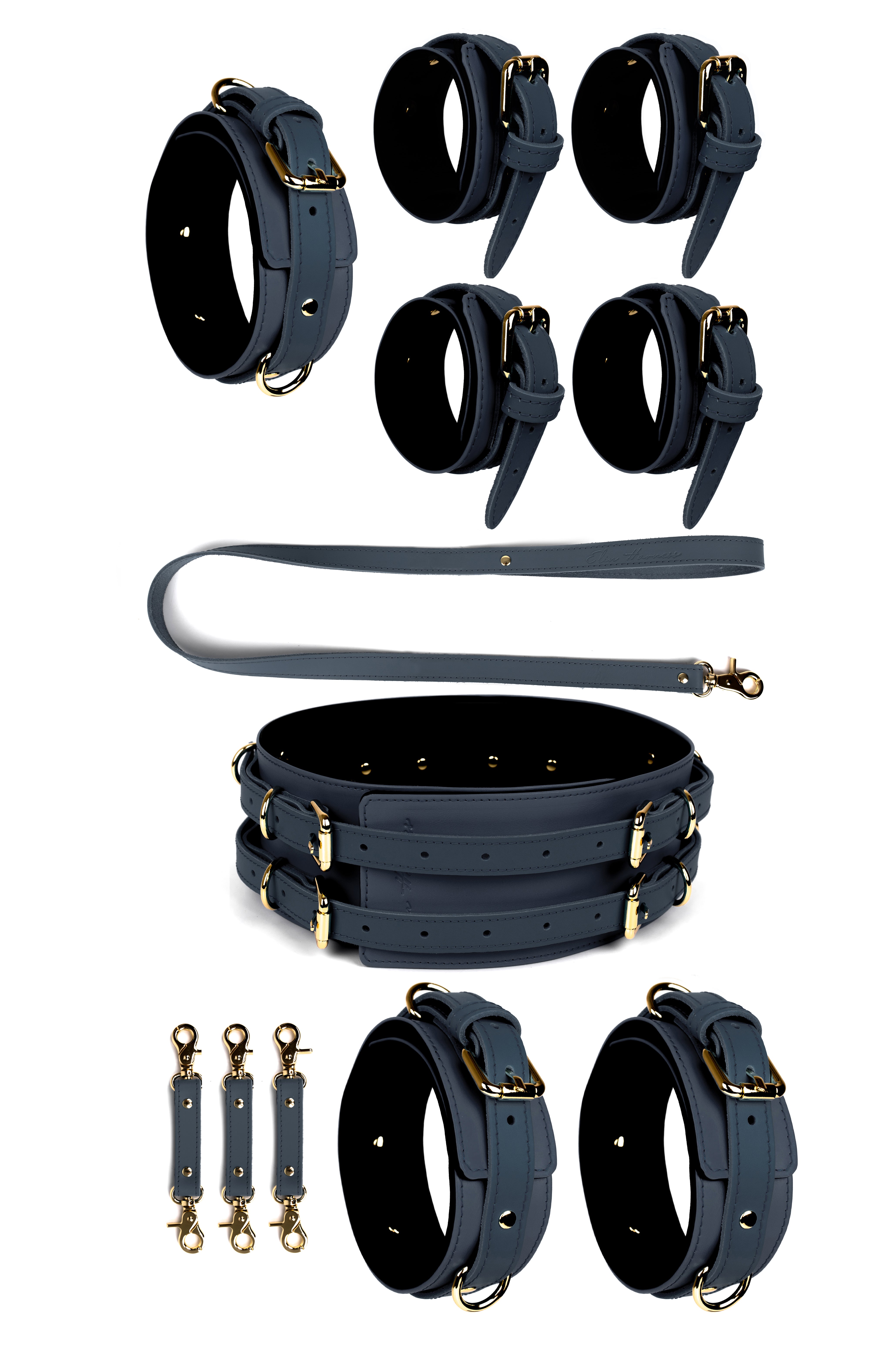 5 in 1 Leather Harness Bondage Set. 10 colors