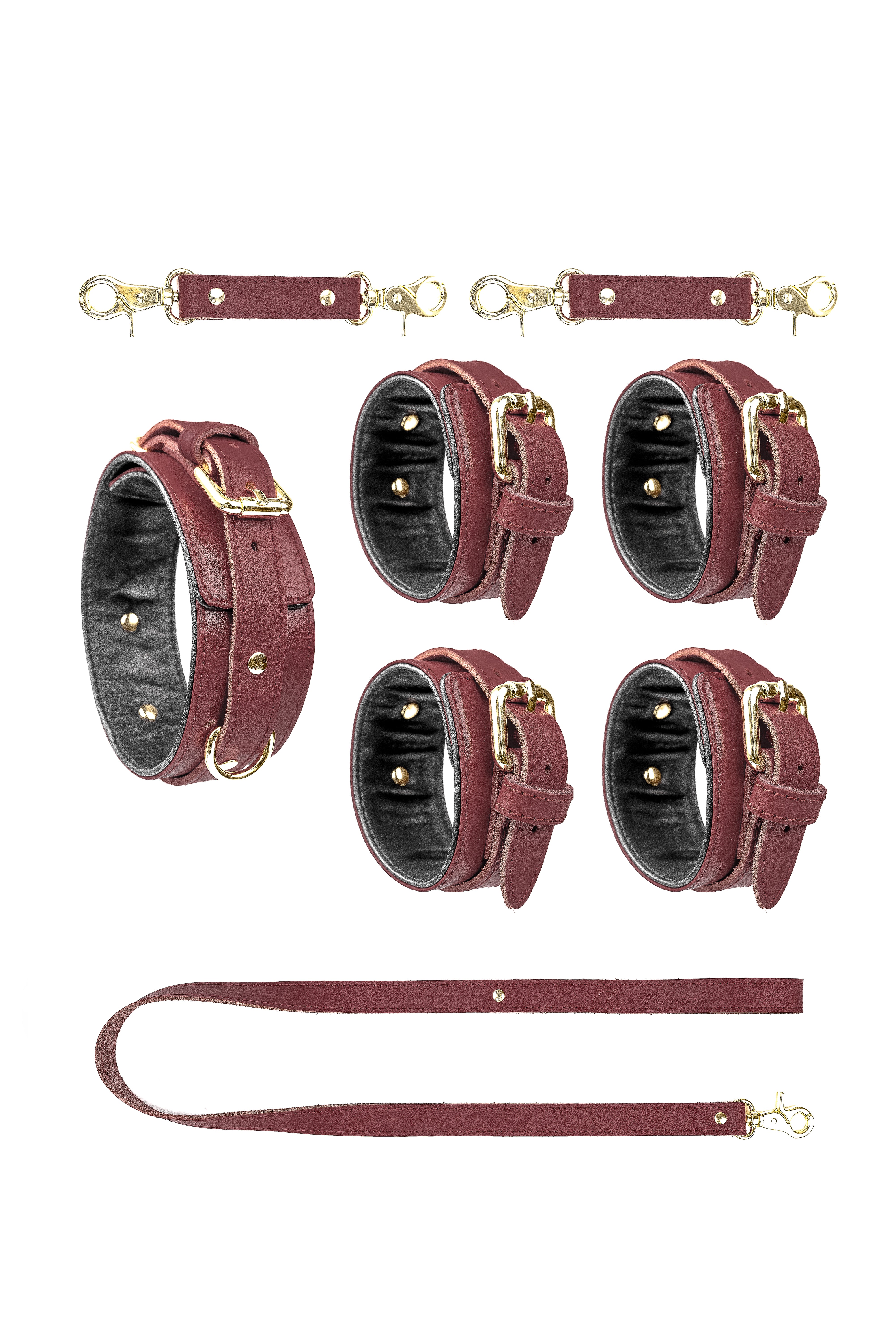 3 in 1 Leather Harness Bondage Set. 10 colors