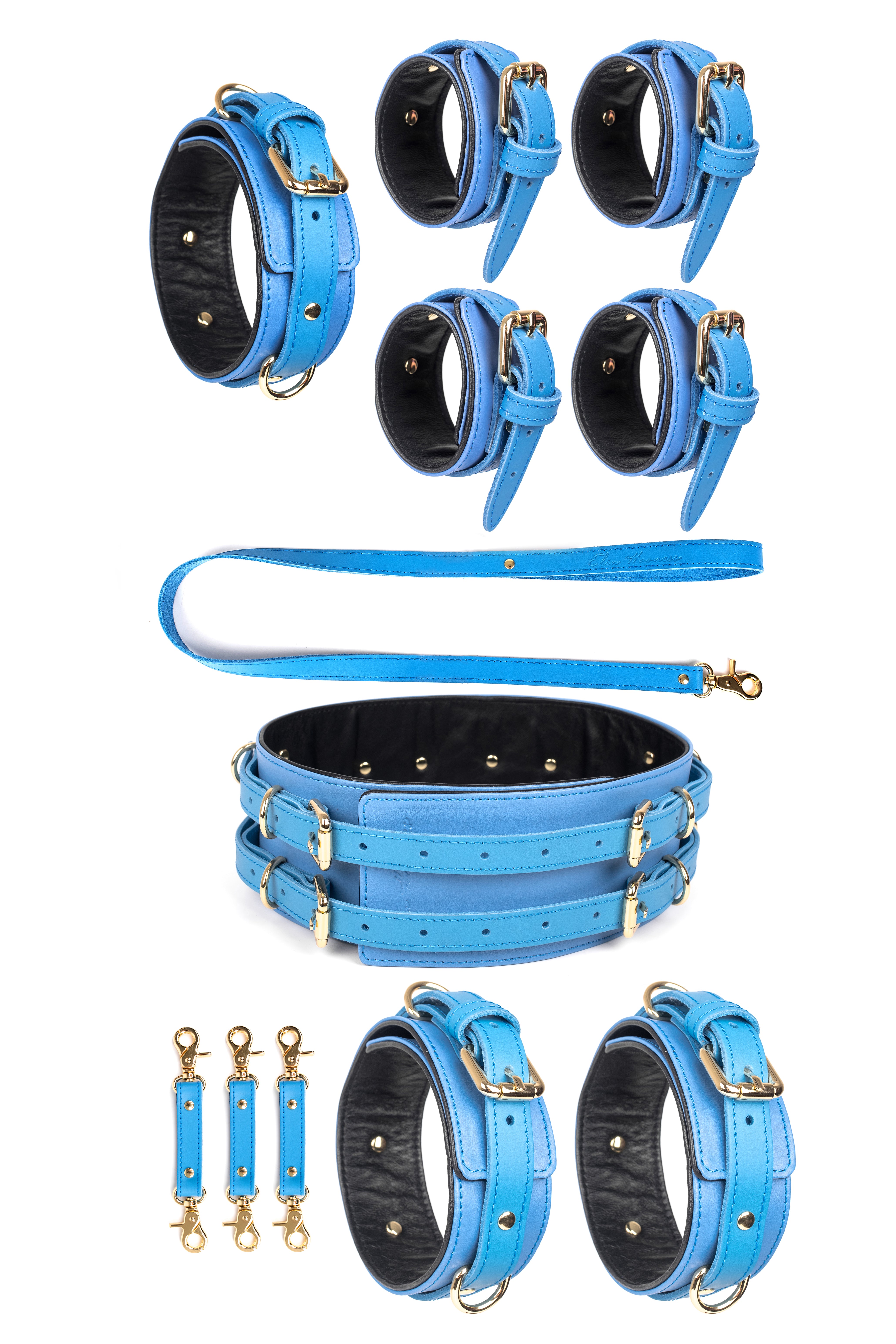 5 in 1 Leather Harness Bondage Set. 10 colors