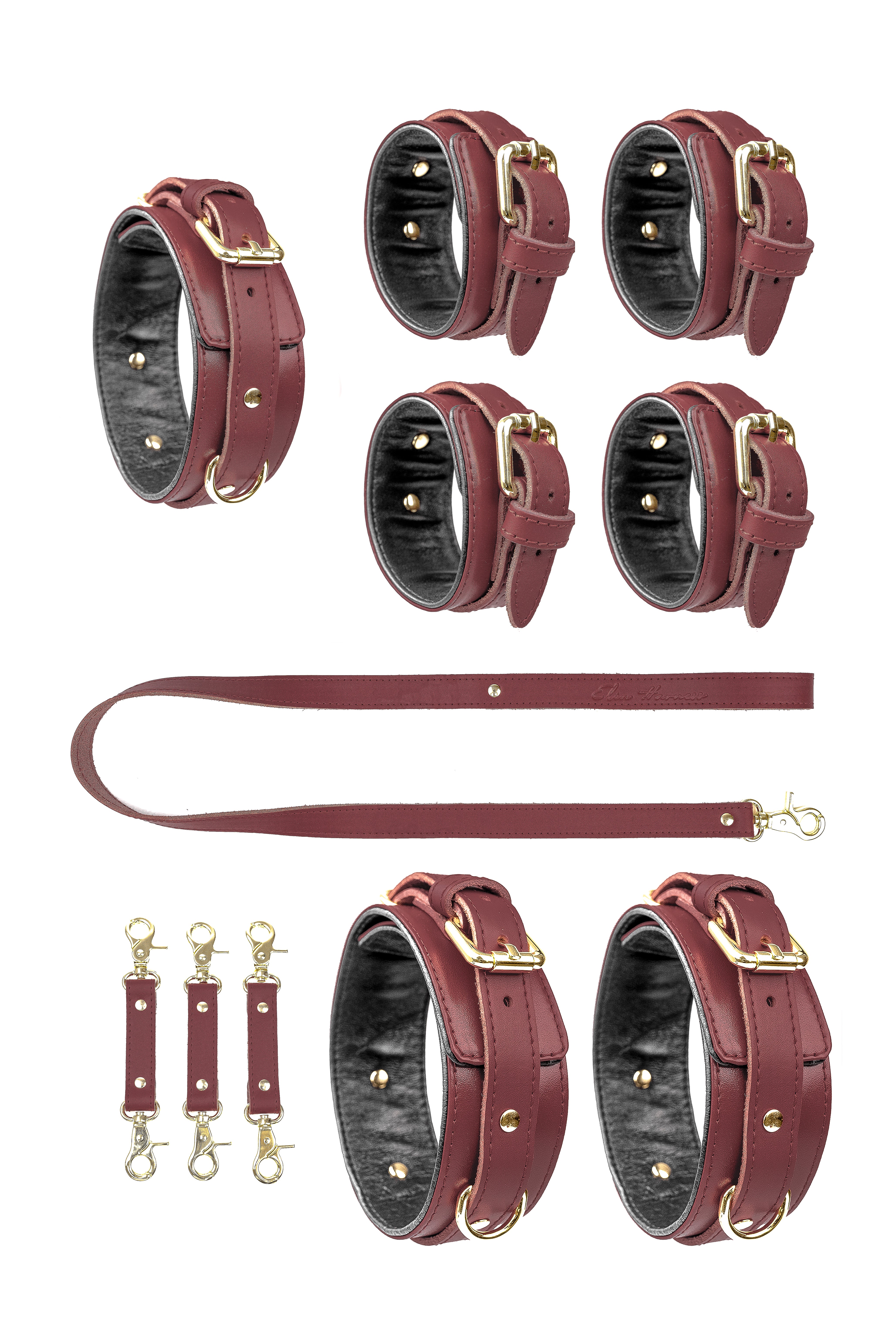 4 in 1 Leather Harness Bondage Set. 10 colors