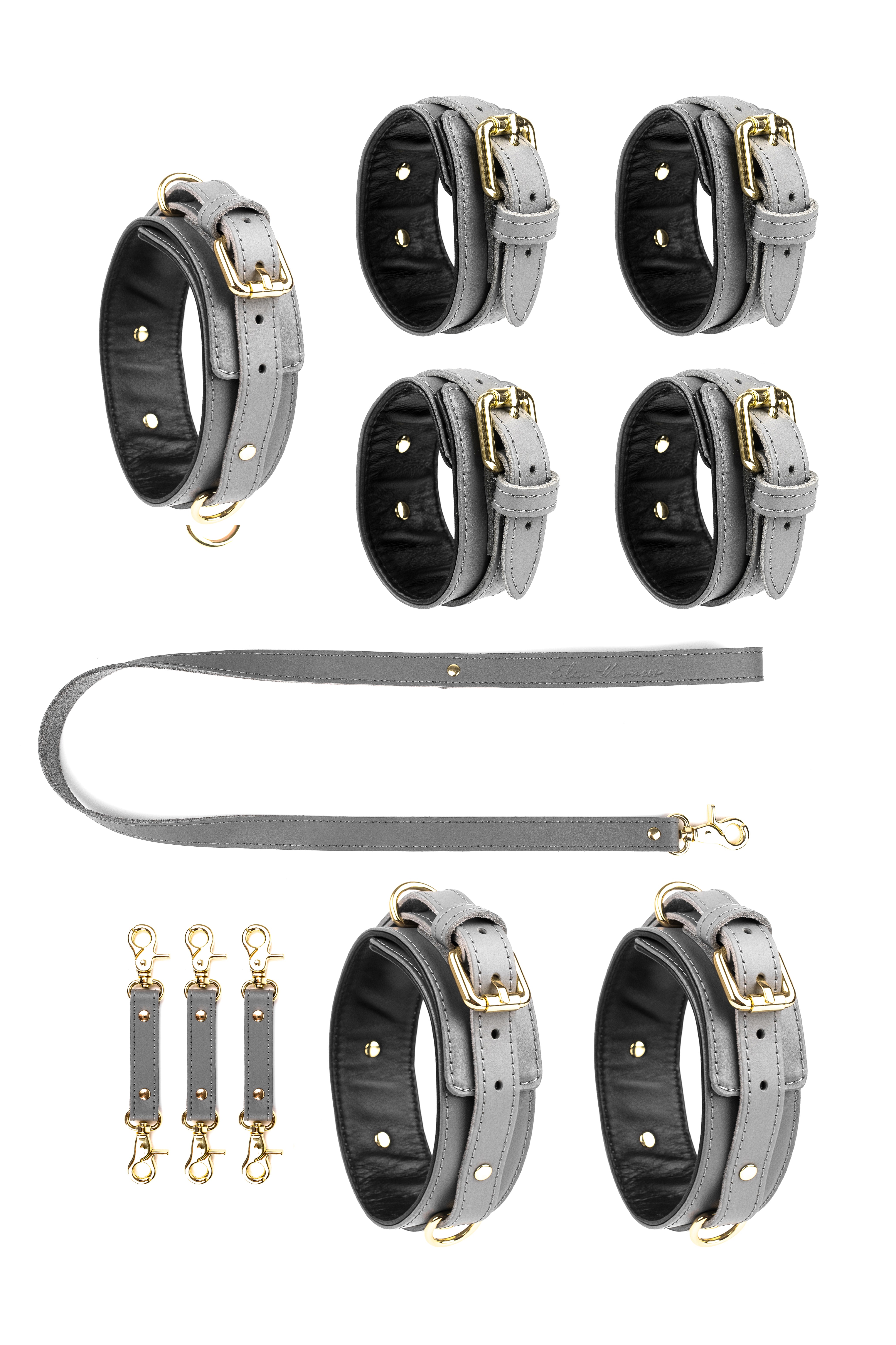 4 in 1 Leather Harness Bondage Set. 10 colors