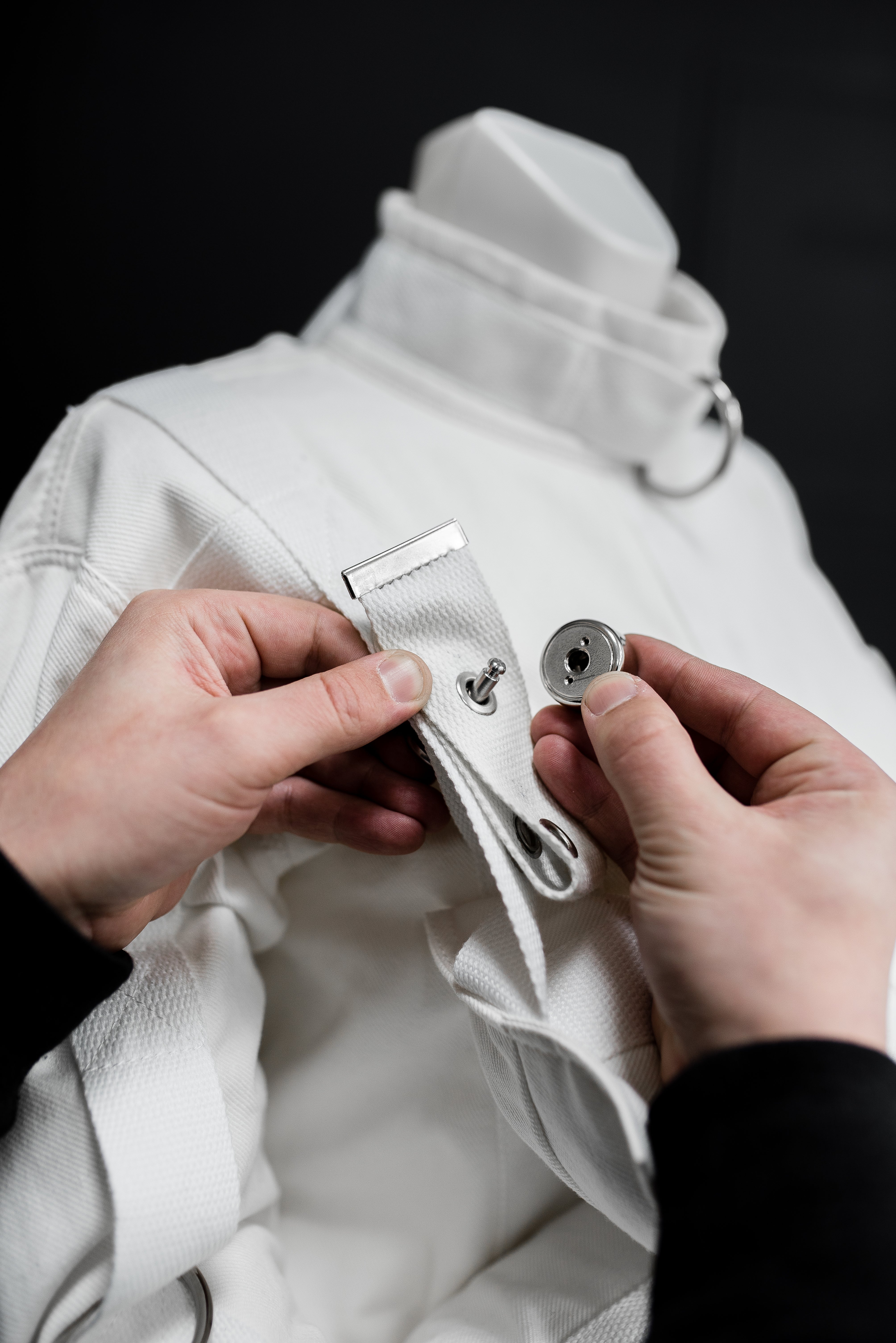 Cotton Straitjacket with Segufix Style Locks & Key. White