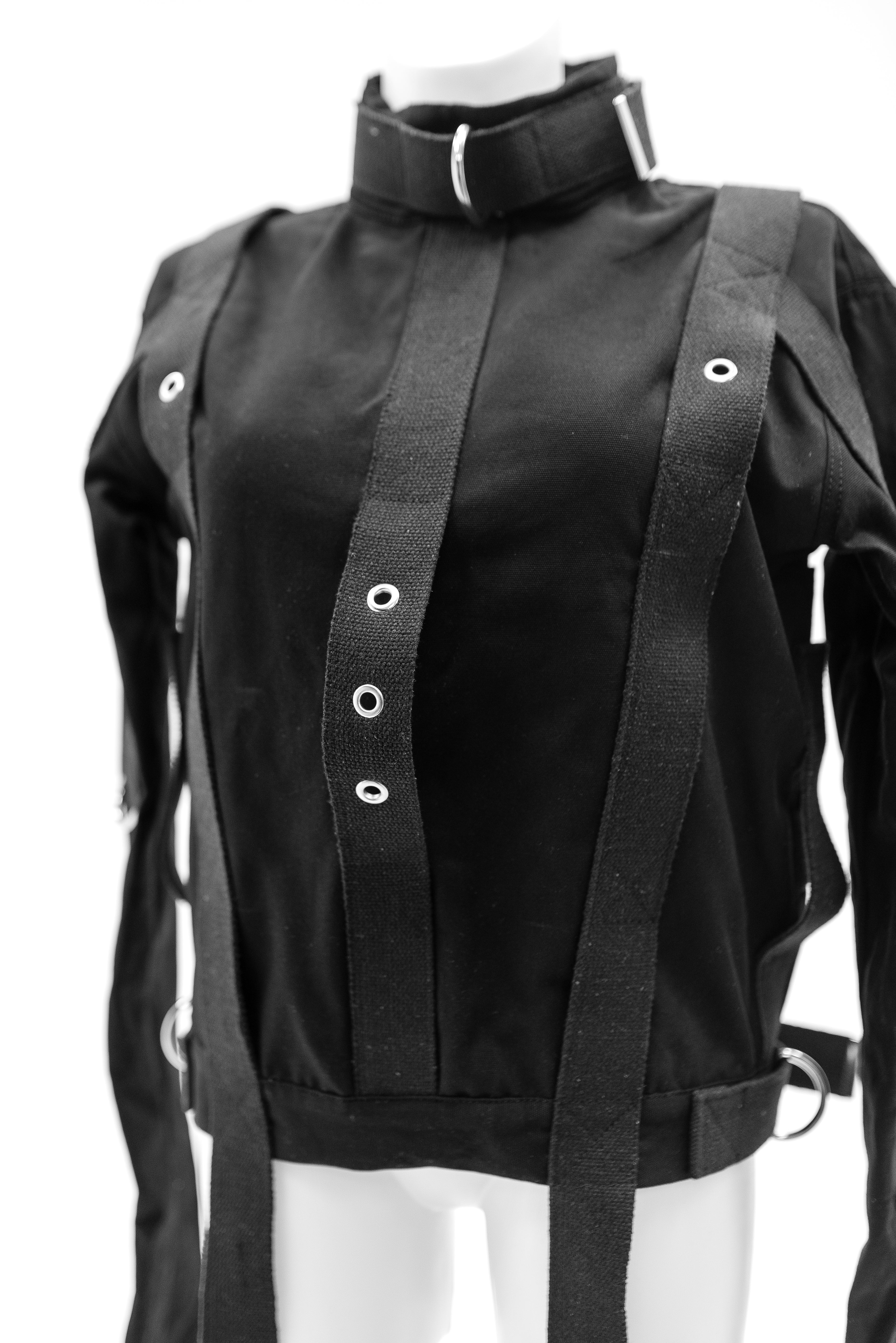 Cotton Straitjacket with Segufix Style Locks & Key. Black