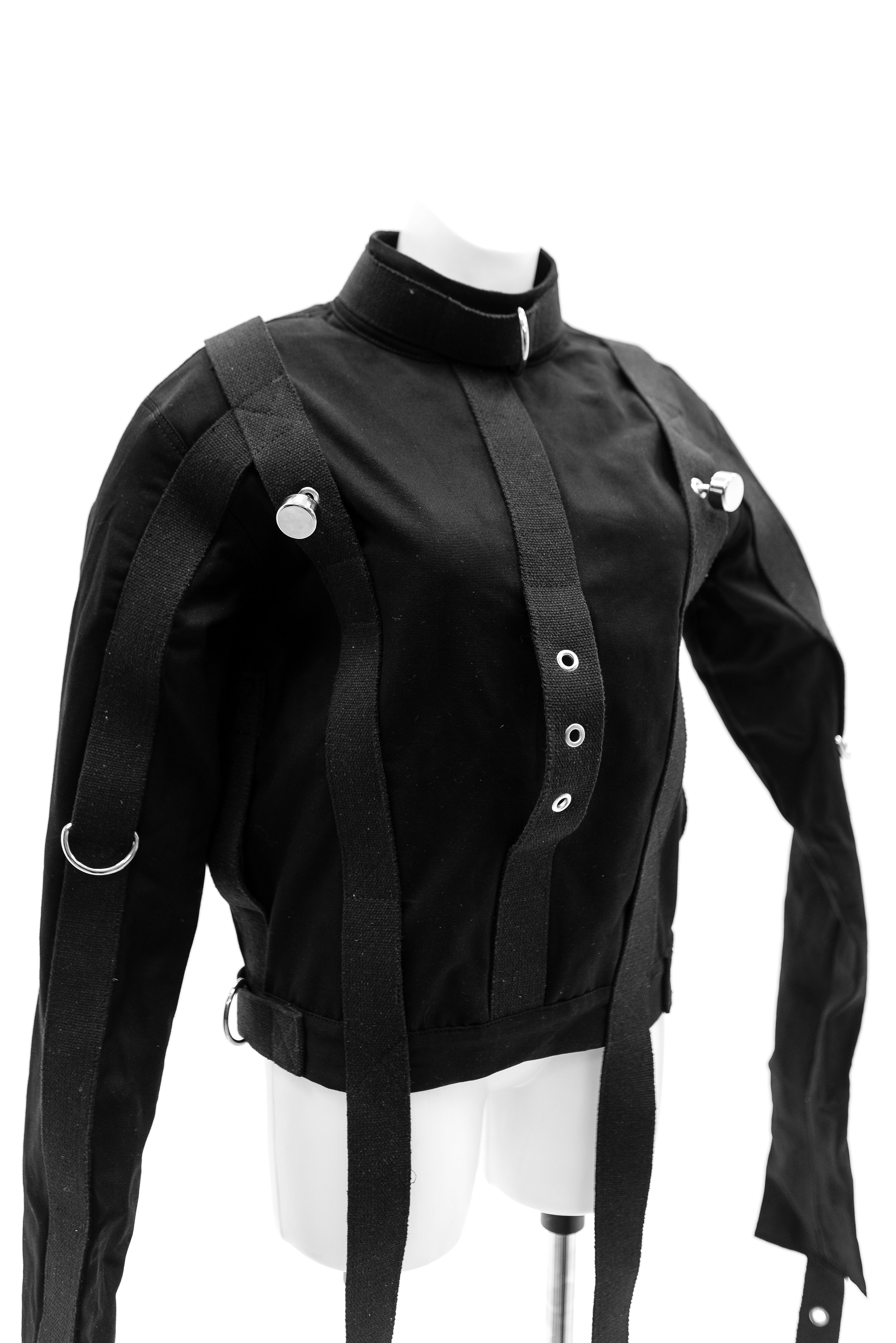 Cotton Straitjacket with Segufix Style Locks & Key. Black