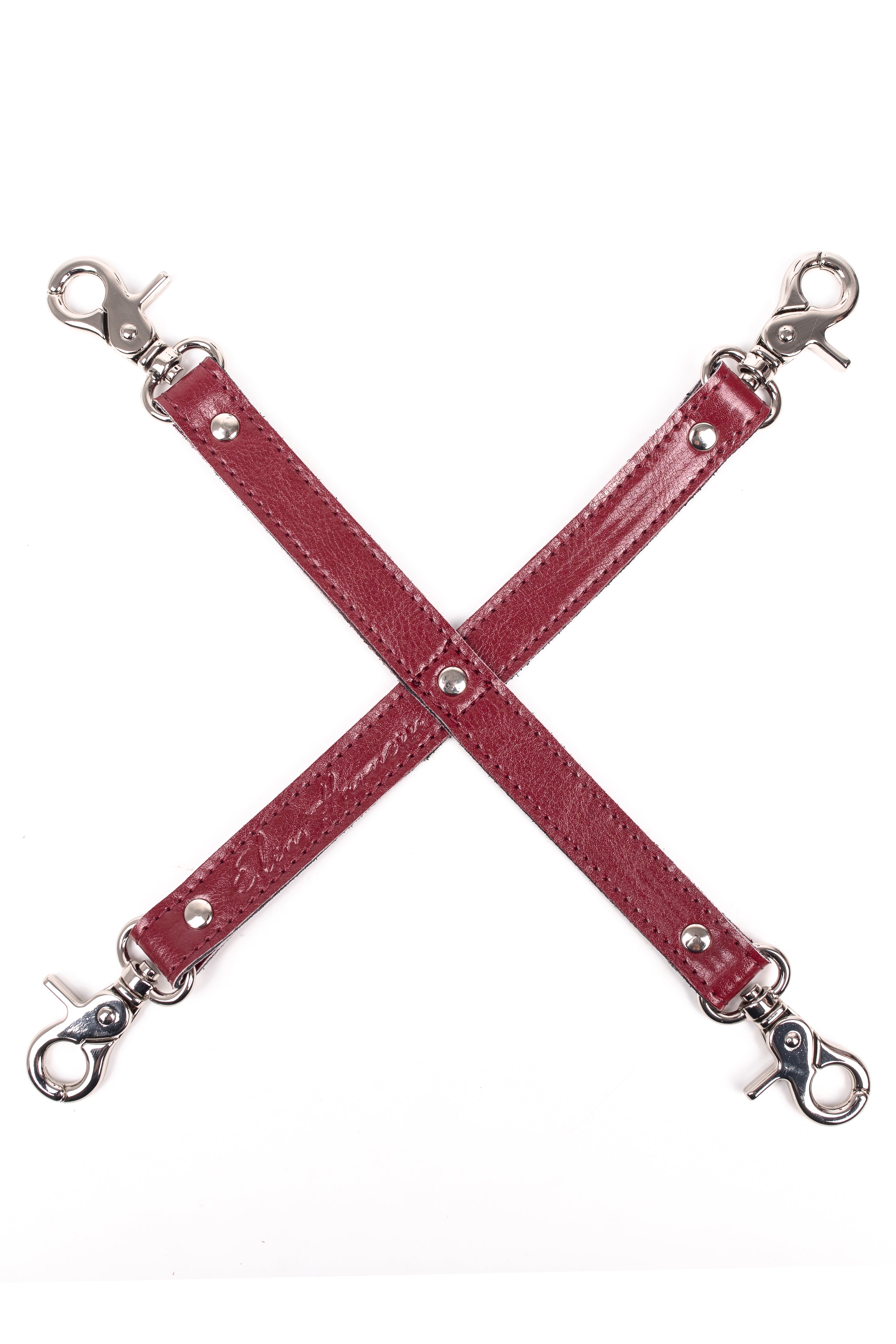 Faux leather 4-way Strap Connector. Pink