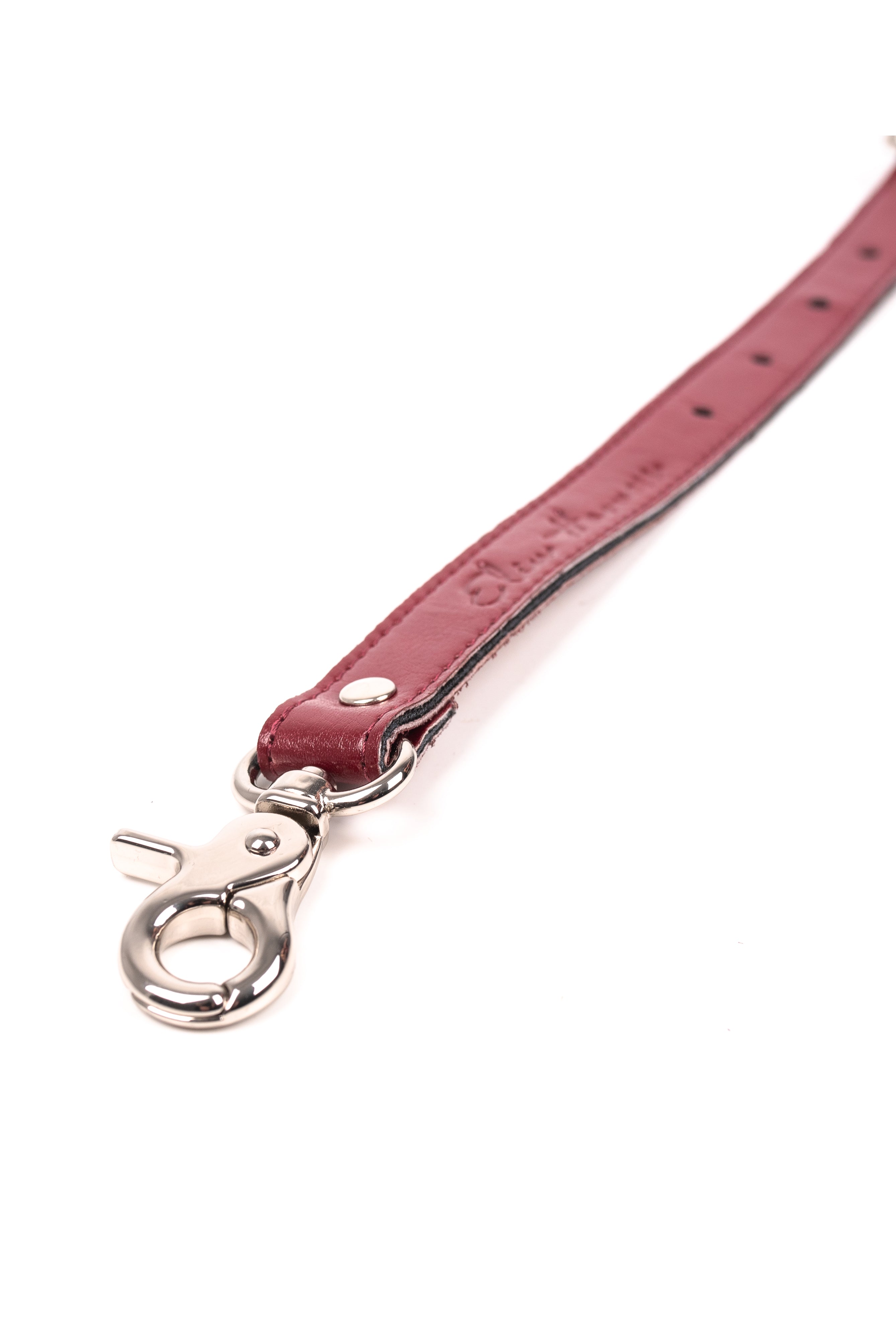 Faux Leather Adjustable Restraint Connector. Burgundy