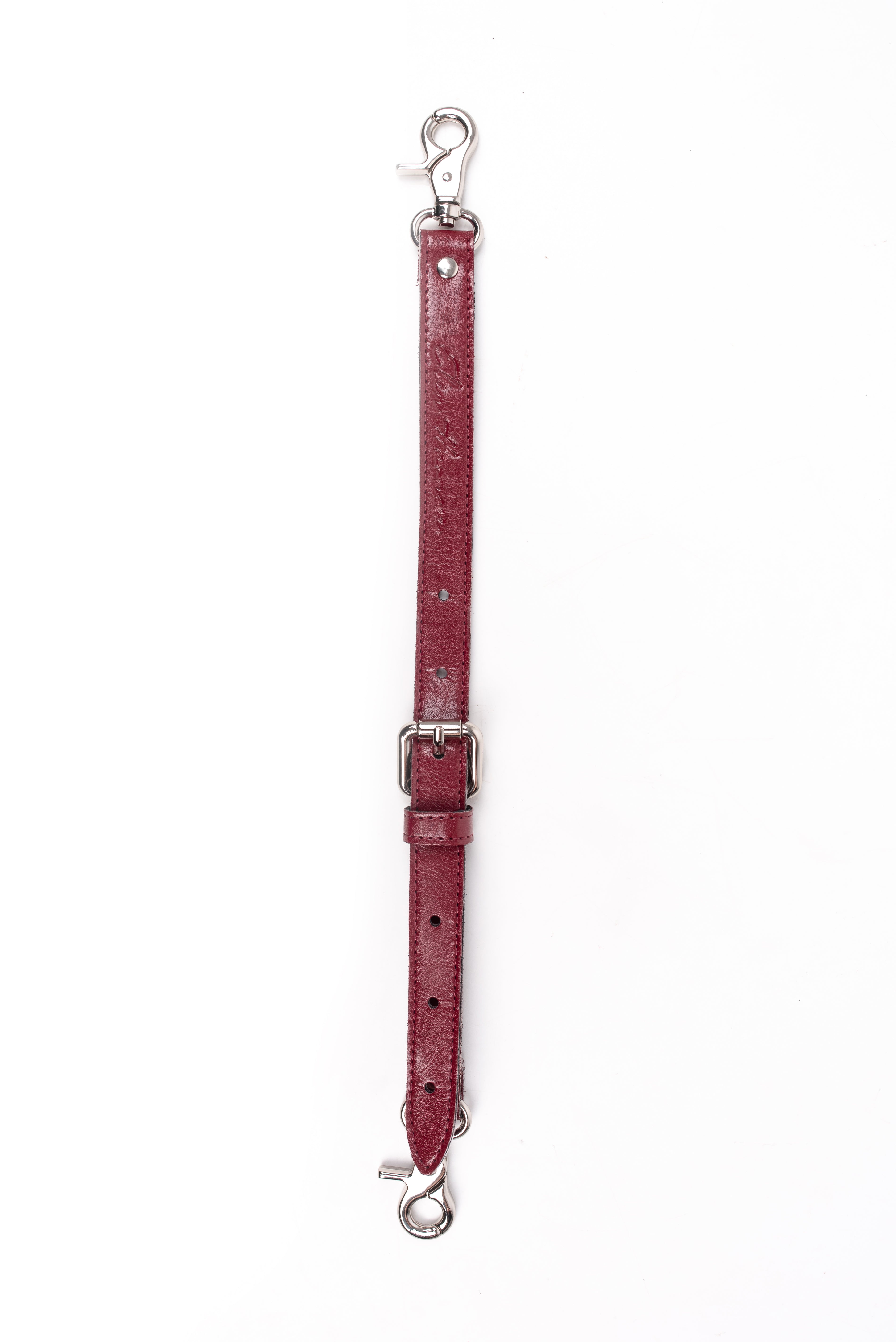 Faux Leather Adjustable Restraint Connector. Burgundy