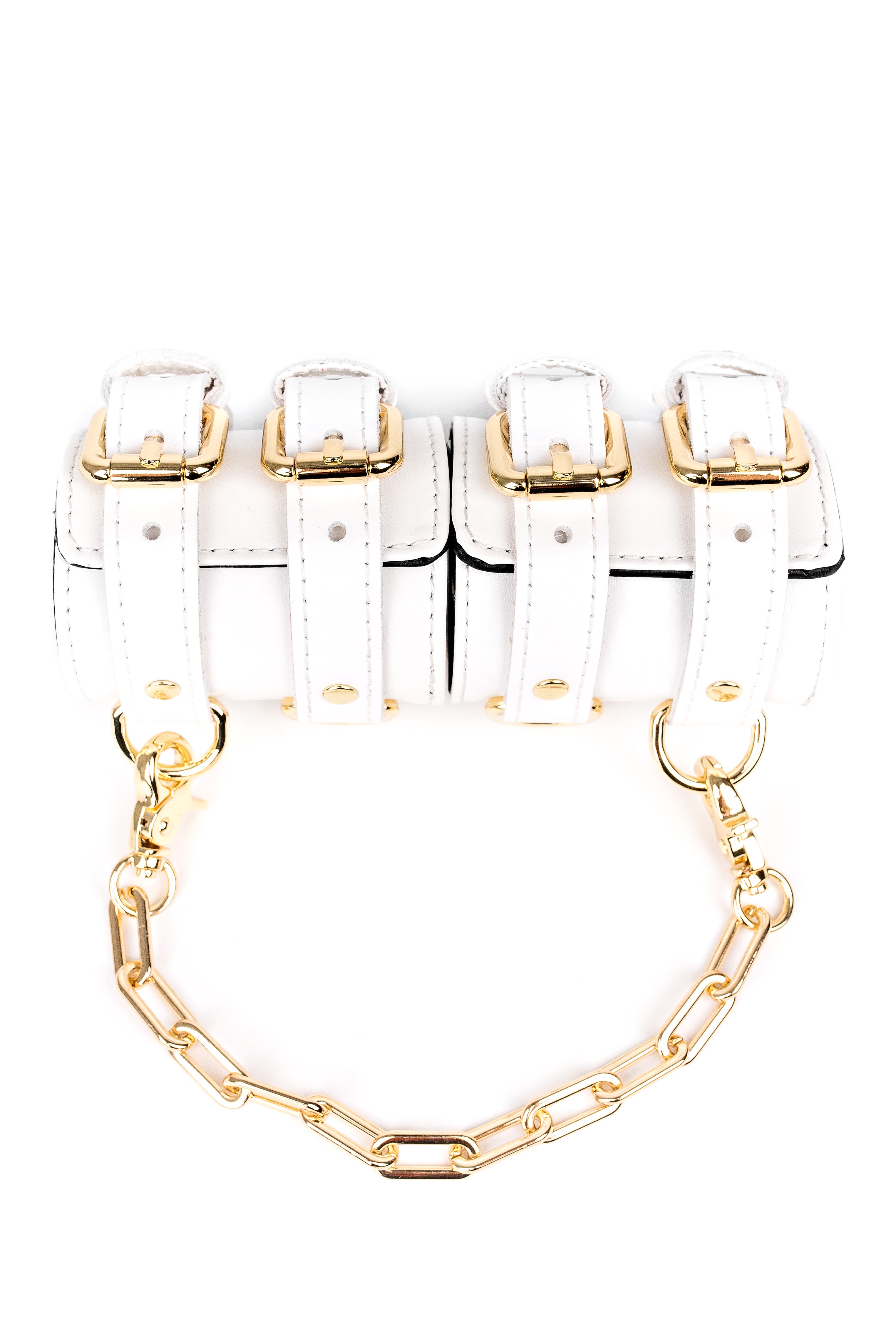 Hand, Ankle cuffs Wide with chain connectors.