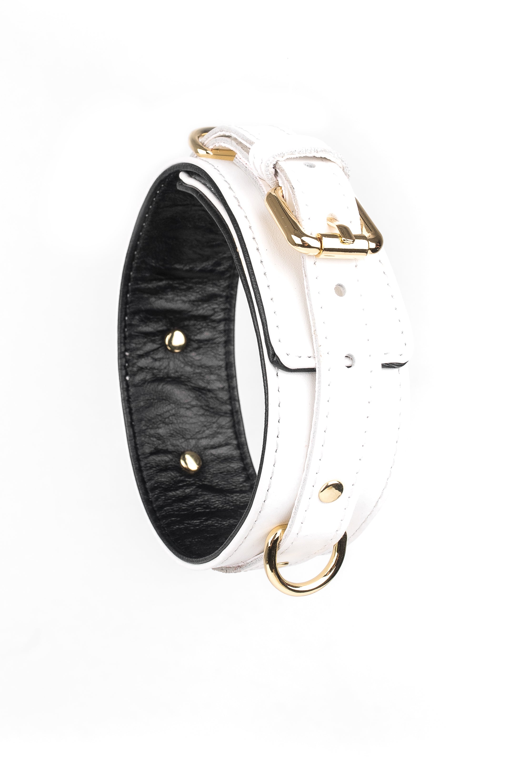 Leather Choker. White