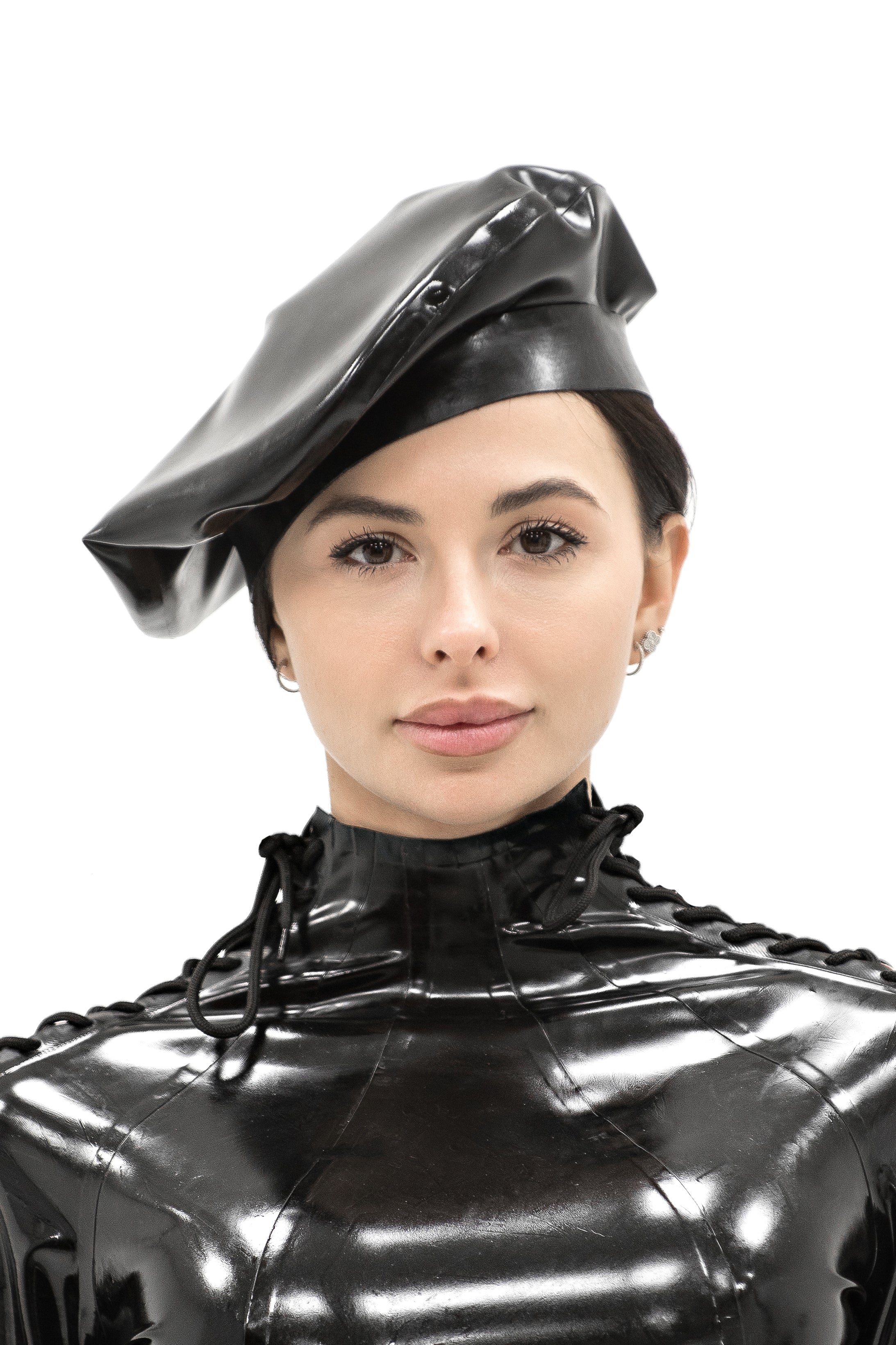 Latex Beret. Black