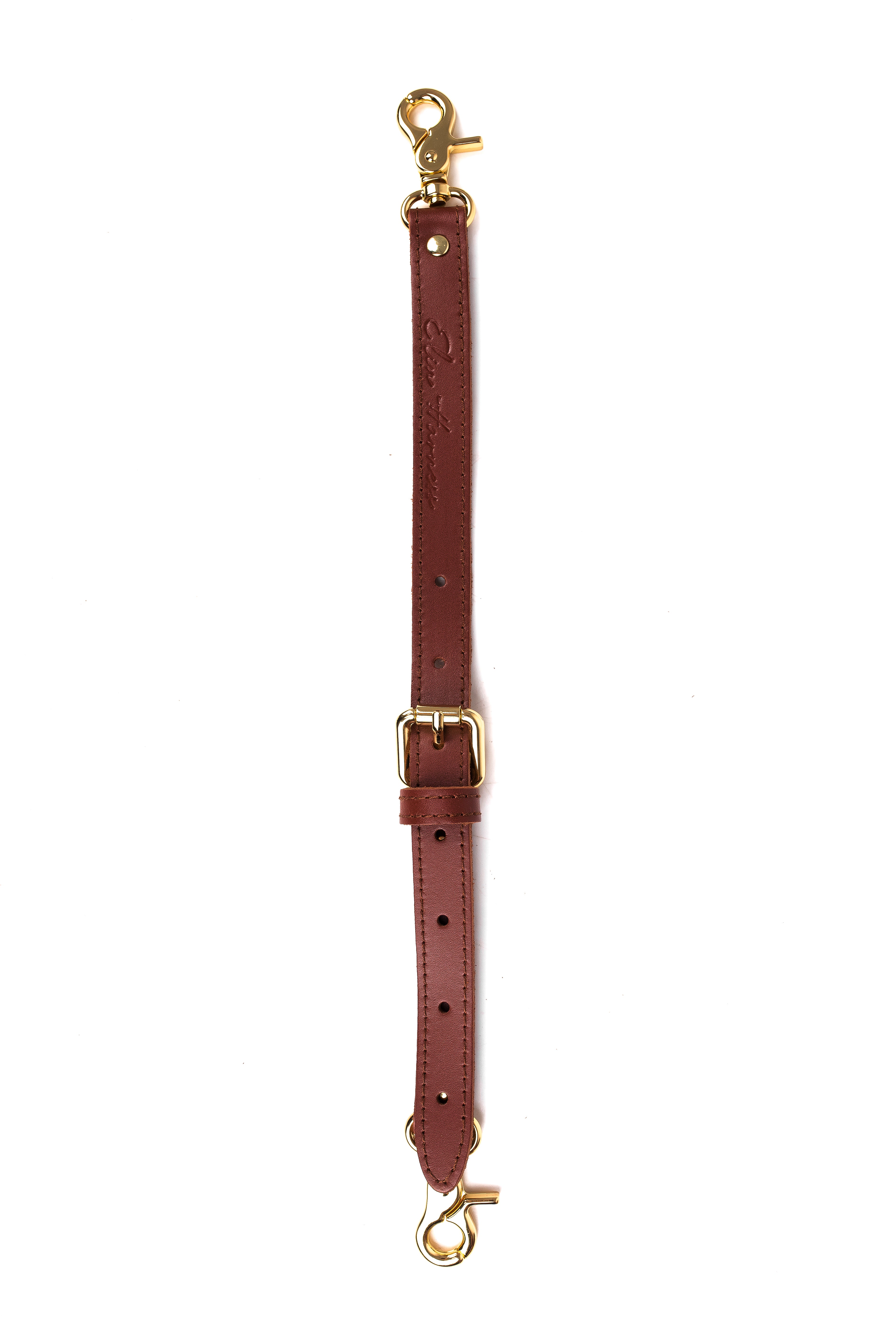 Leather Restraint Connector Adjustable. Reinforced Hardware