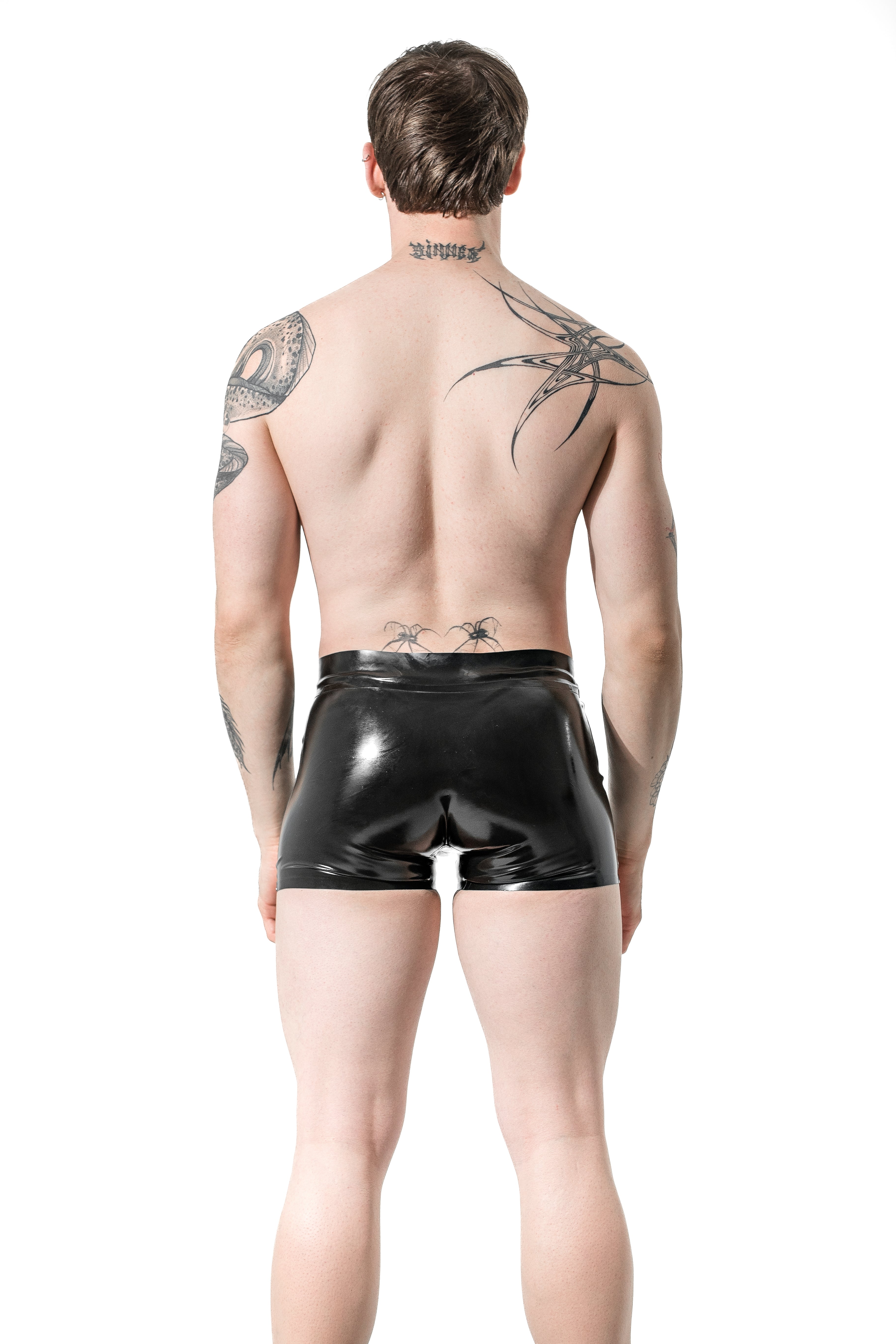 Latex men's black boxers