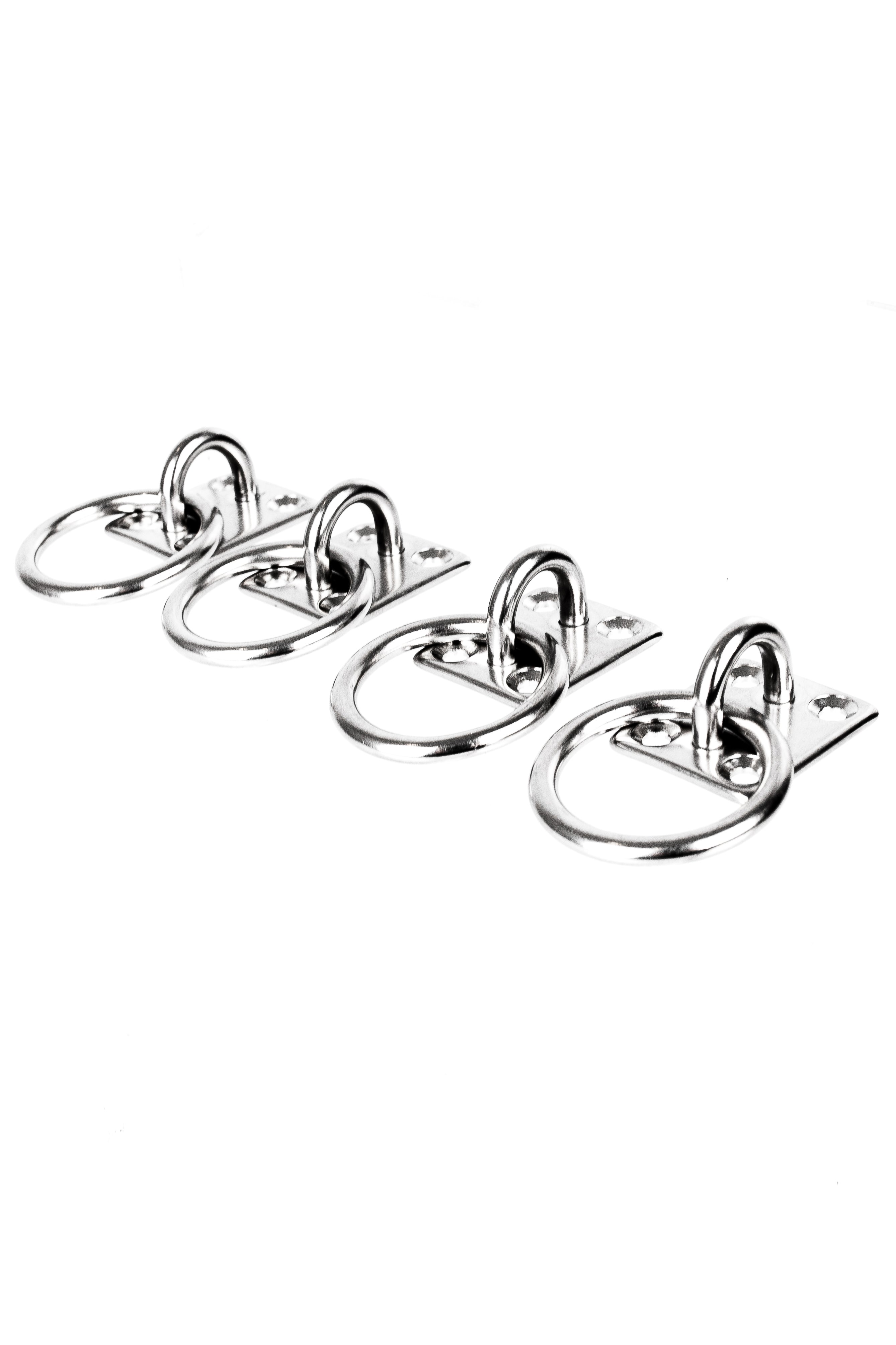 Set of 4 Hitching Rings with Plate