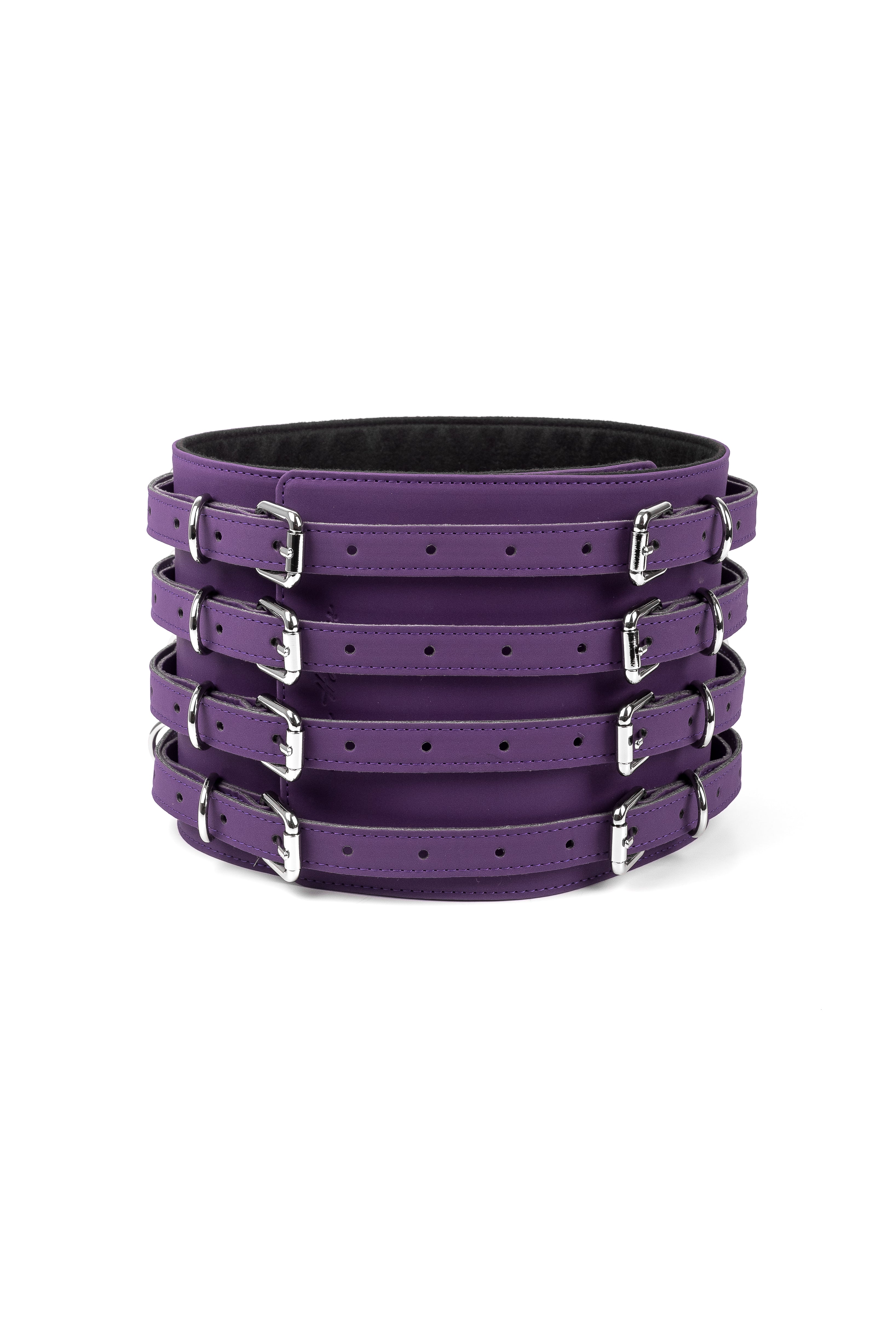 Neoprene Vegan Leather Belt. Violet