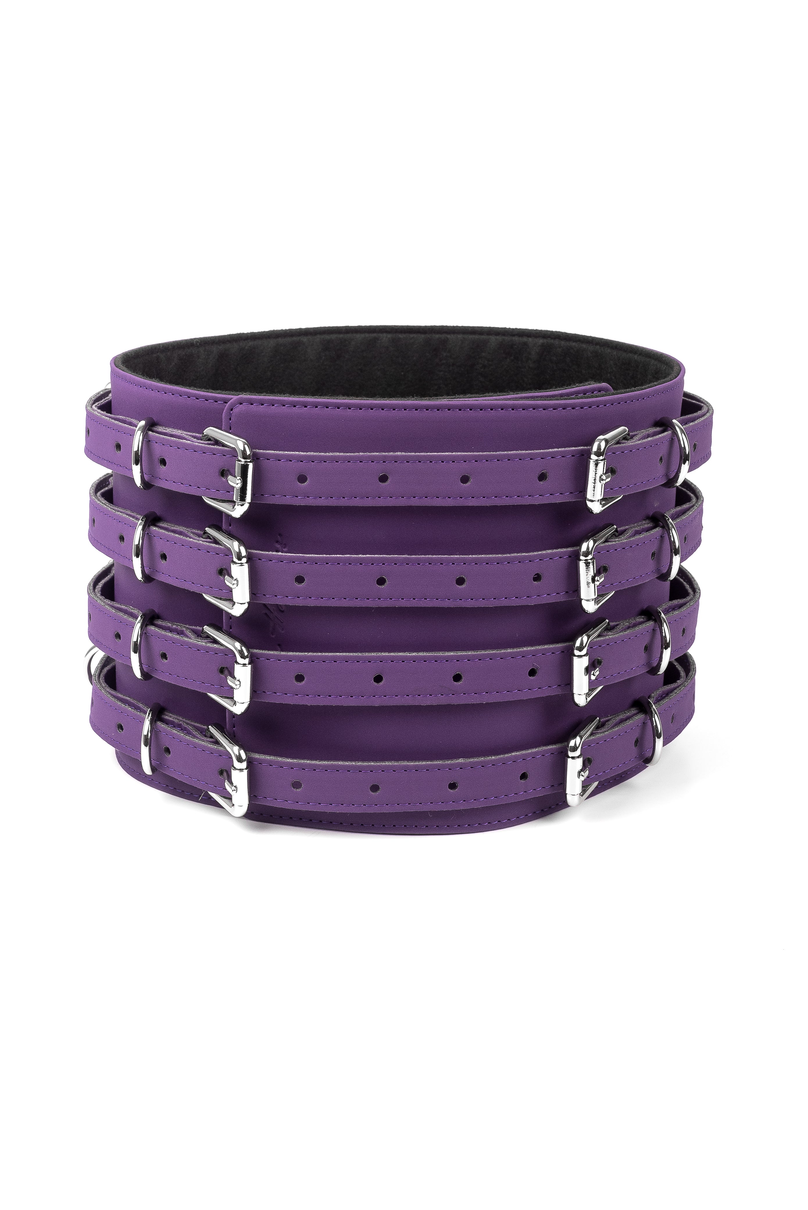 Neoprene Vegan Leather Belt. Violet