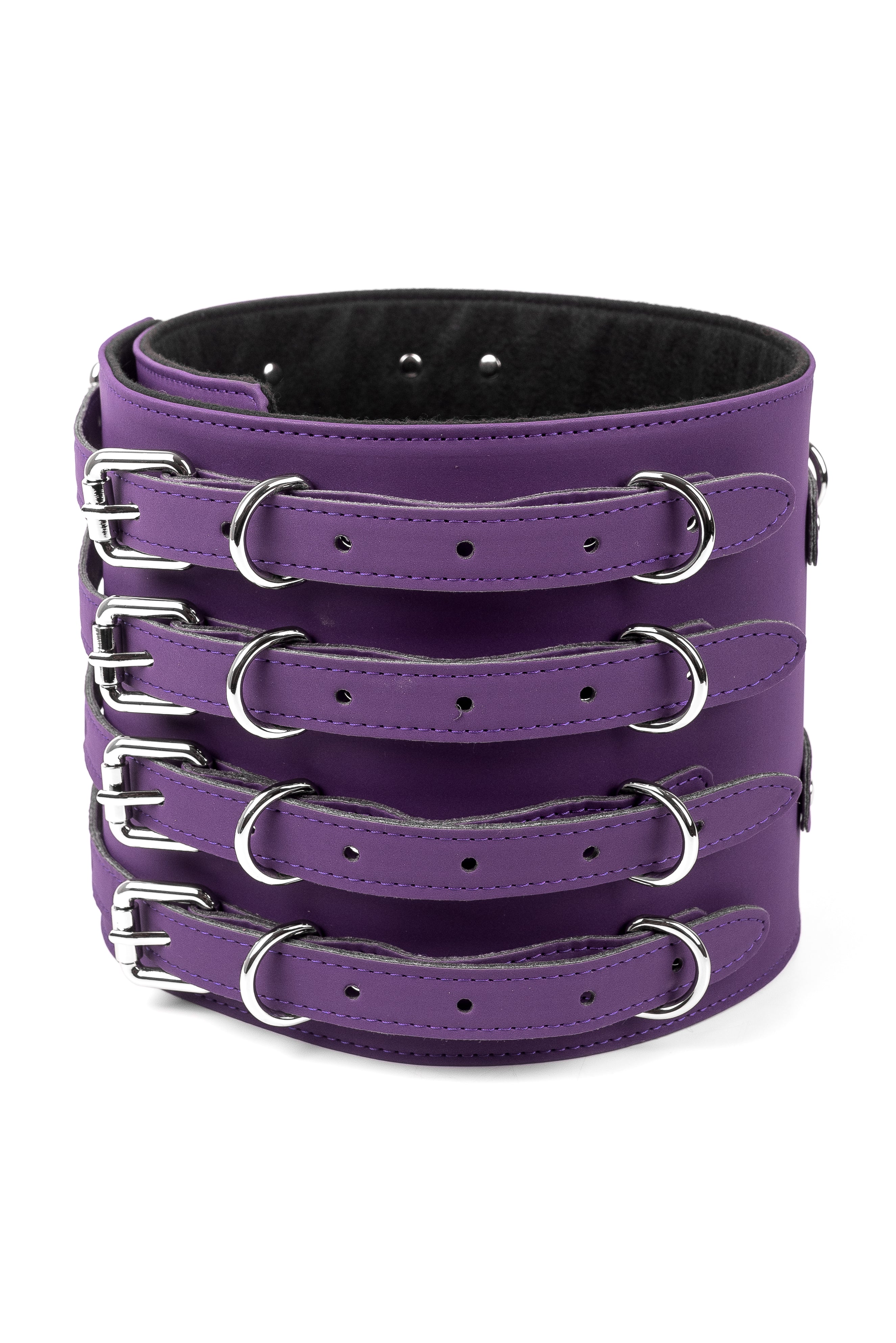 Neoprene Vegan Leather Belt. Violet