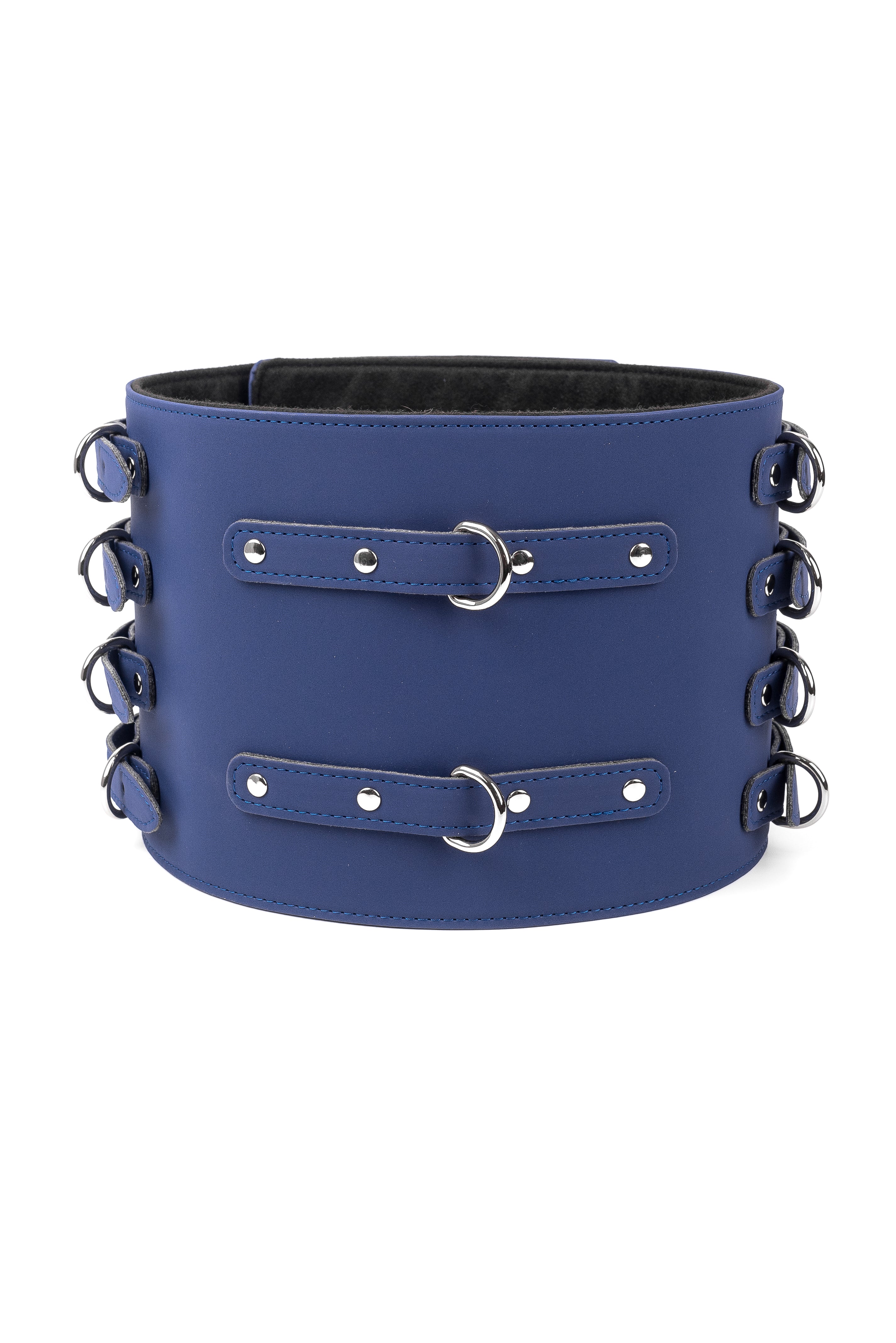 Neoprene Vegan Leather Belt. Navy Blue